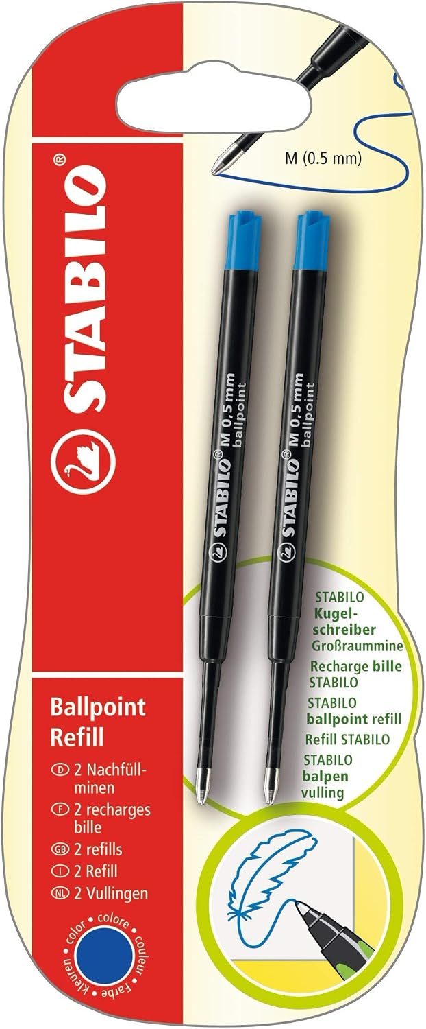 Detalle de STABILO Recharge – Lot x 10 recharges stylo bille STABILO pointball Noir