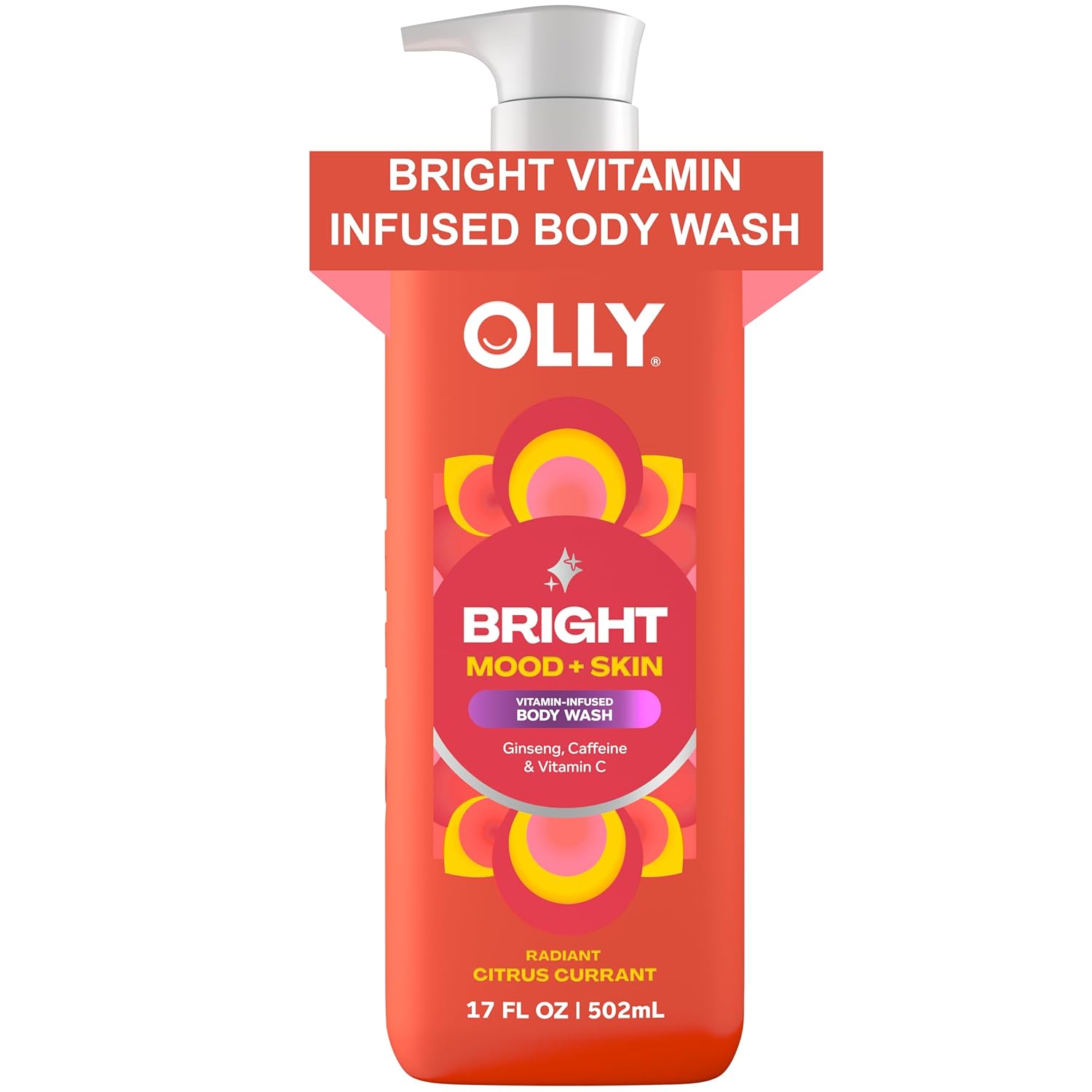 OLLY Bright Gel Shower with Ginseng, Caffeine & Vitamin C