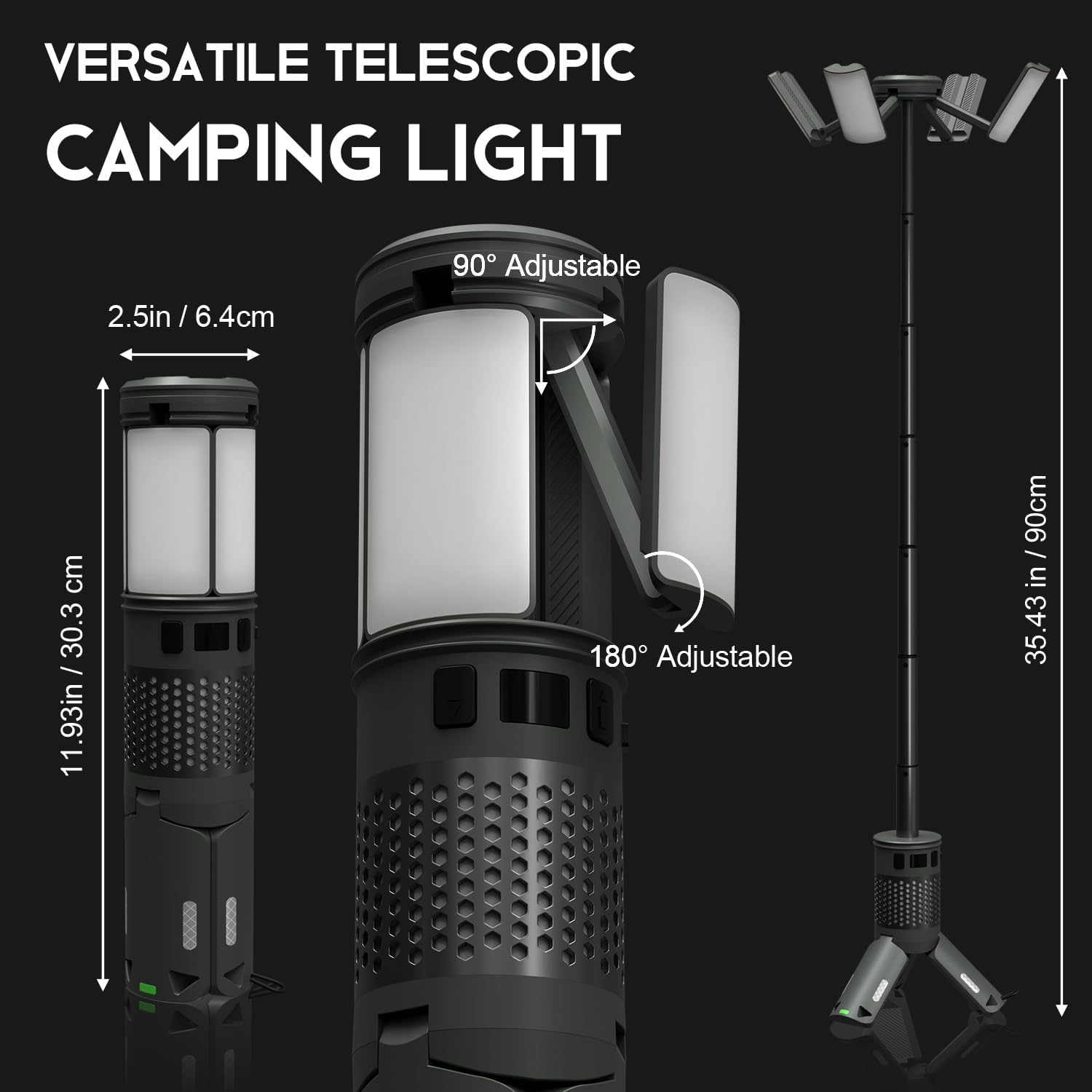 Thumbnail 5 de Telescopic Camping Light 12000mAh 🔦