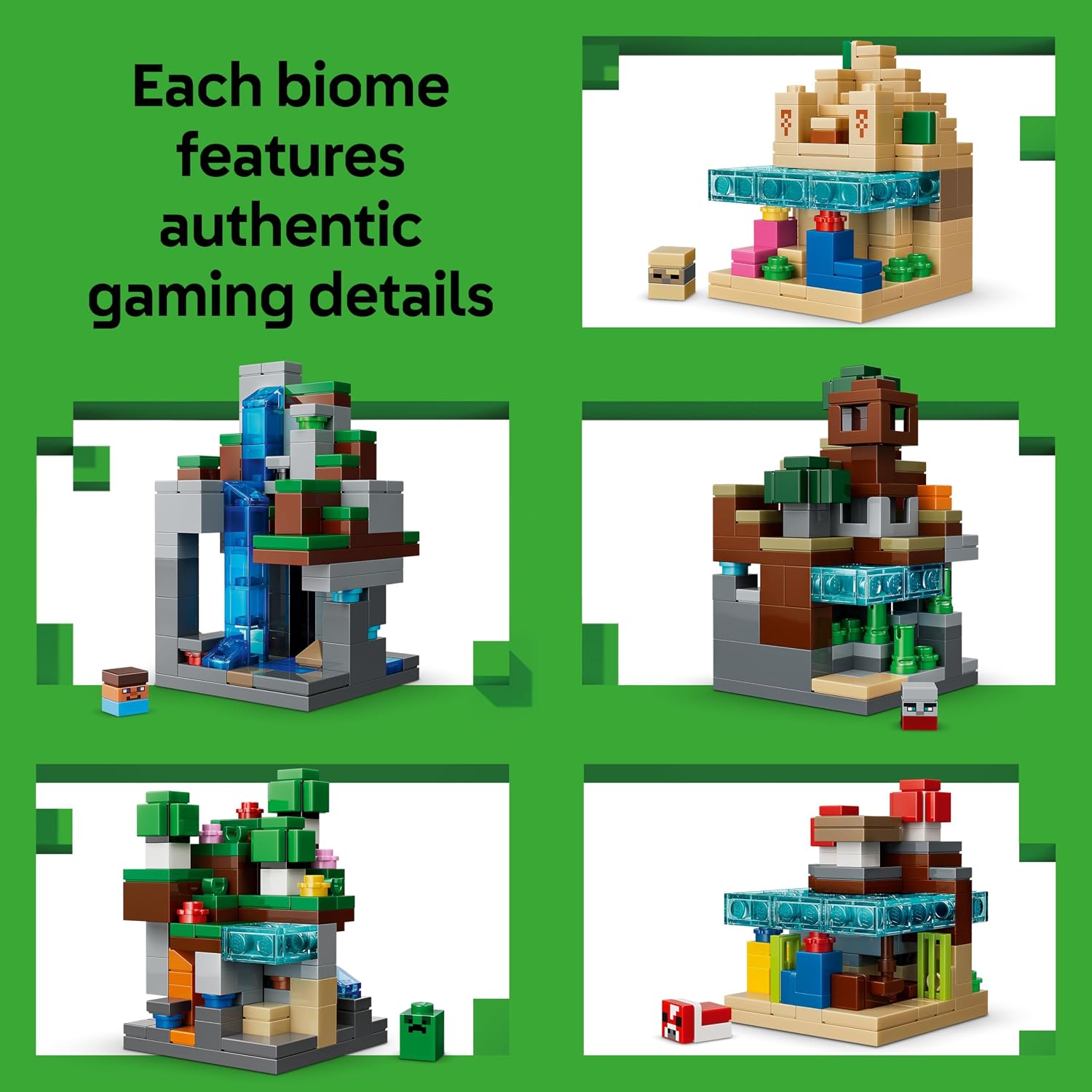 Detalle de LEGO Minecraft Mini Biomes 21589 display set