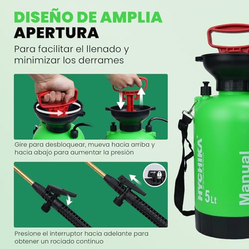 Thumbnail 1 de HYCHIKA Pulverizador a presión 5 L para jardinería