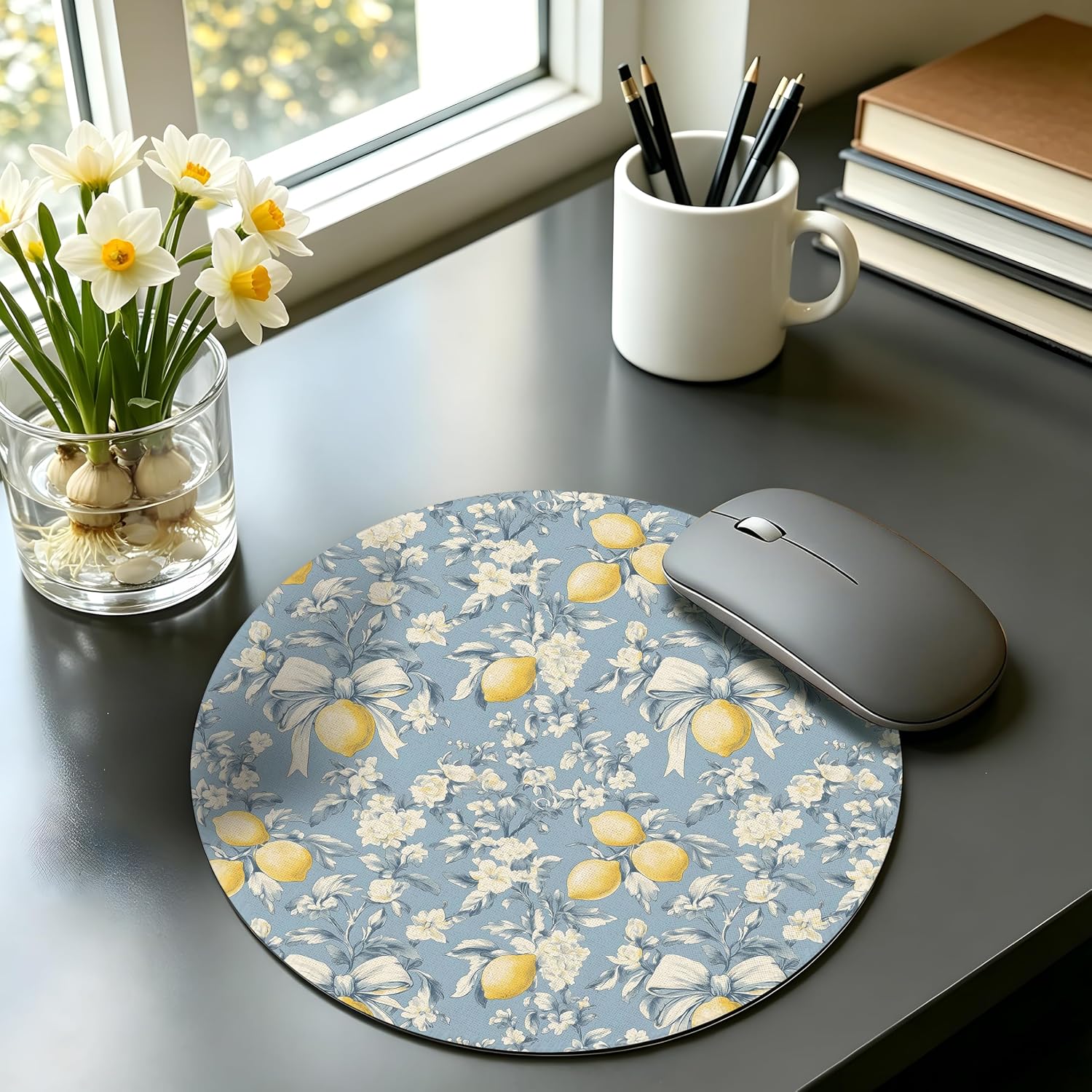 Detalle de MANCUNCER Round Mouse Pad, 7.9 x 7.9 Inches