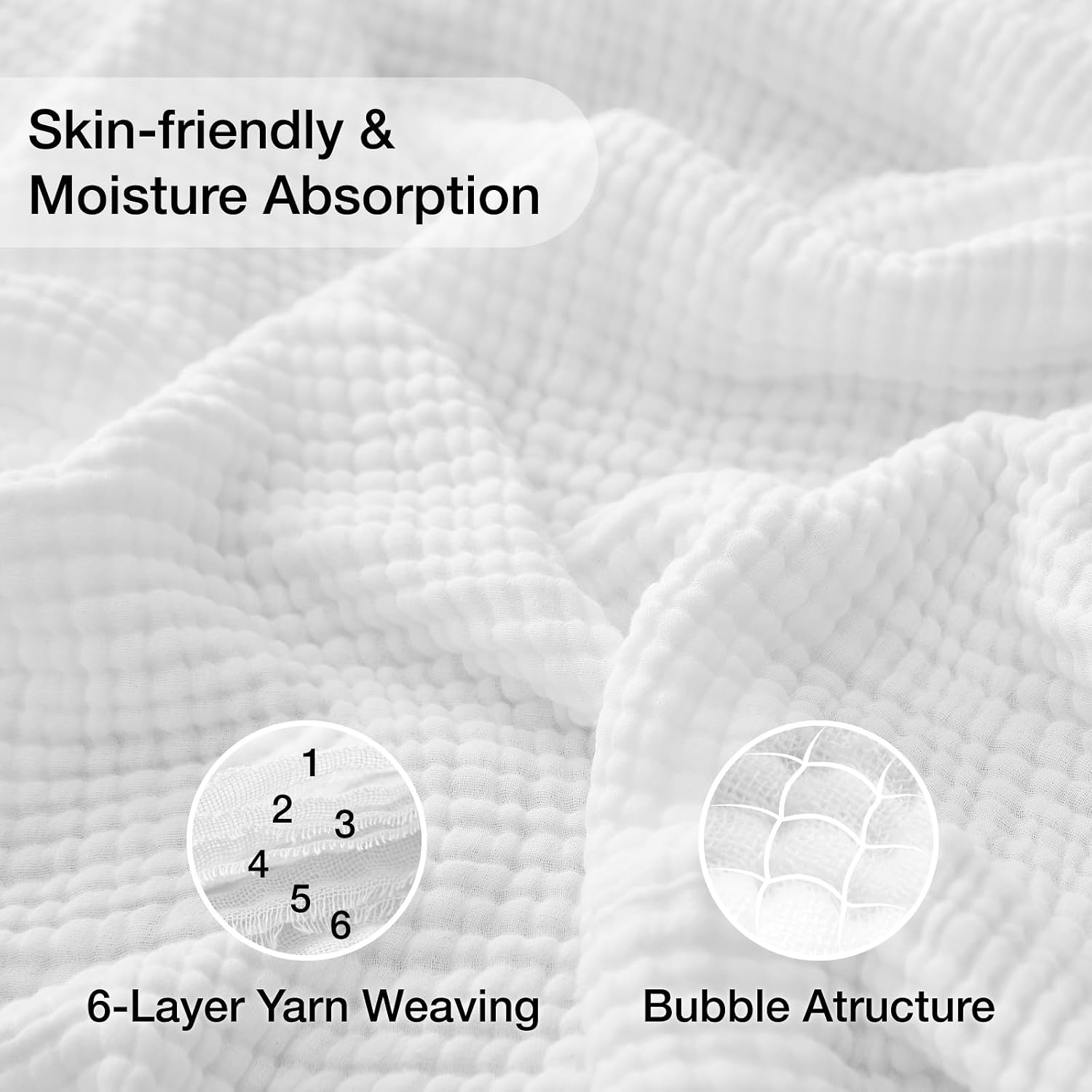 Detalle de Cotton Muslin Blanket, 50 x 70