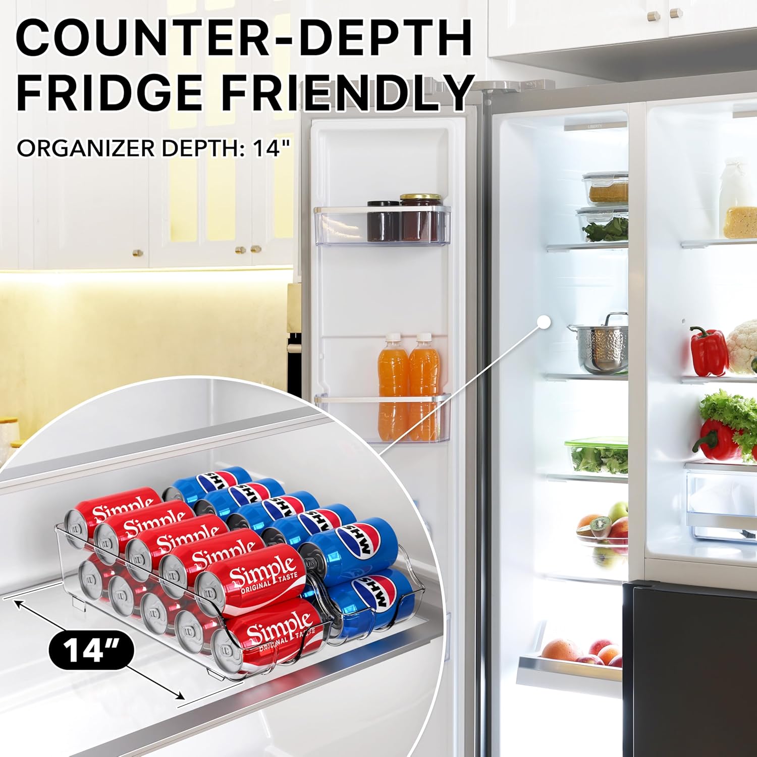Thumbnail 2 de Simple Houseware Soda Can Organizer 14"