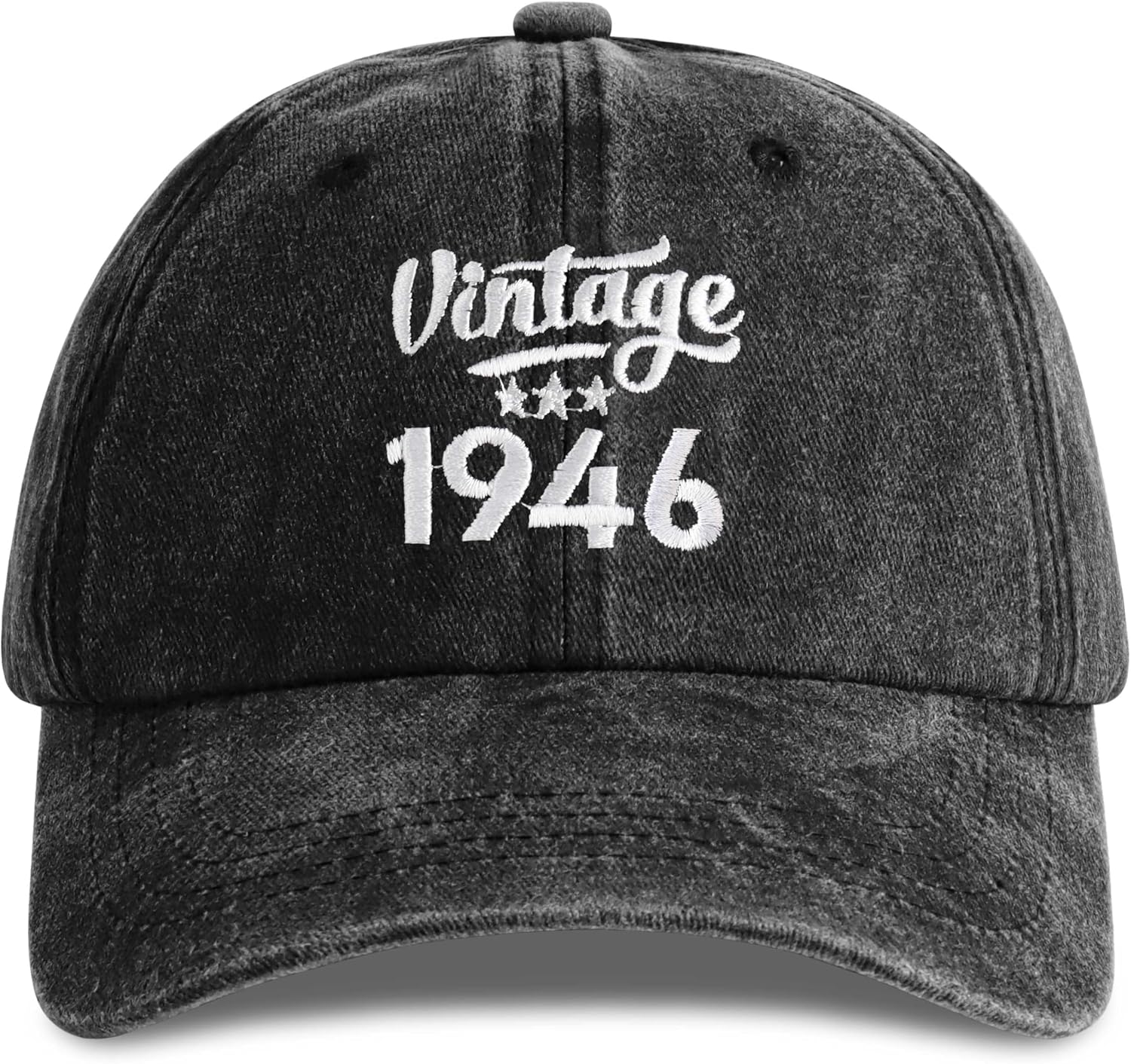 Detalle de Jeasona Men’s Cotton Baseball Cap with Vintage 1946 Embroidery – One Size, Adjustable