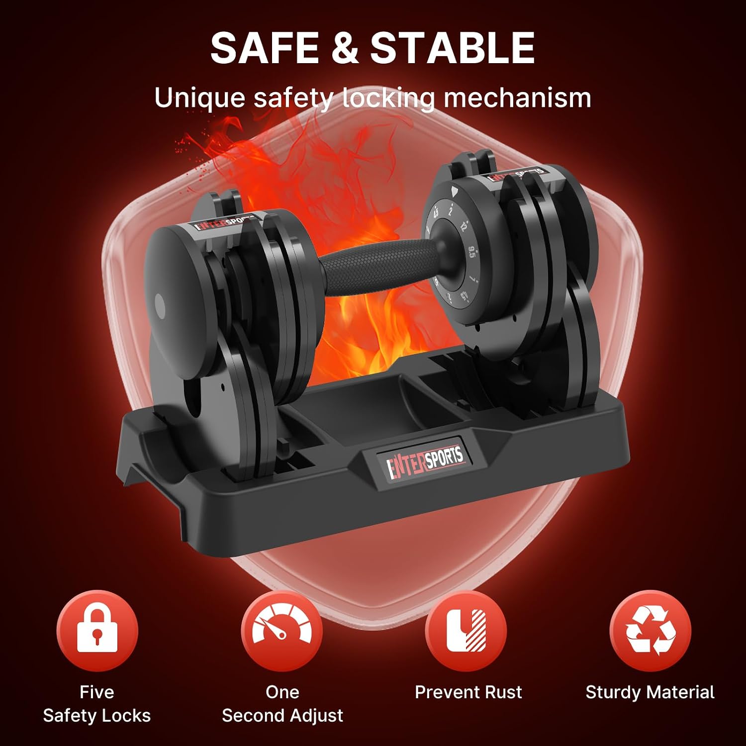 Detalle 2 de EnterSports Adjustable Dumbbell