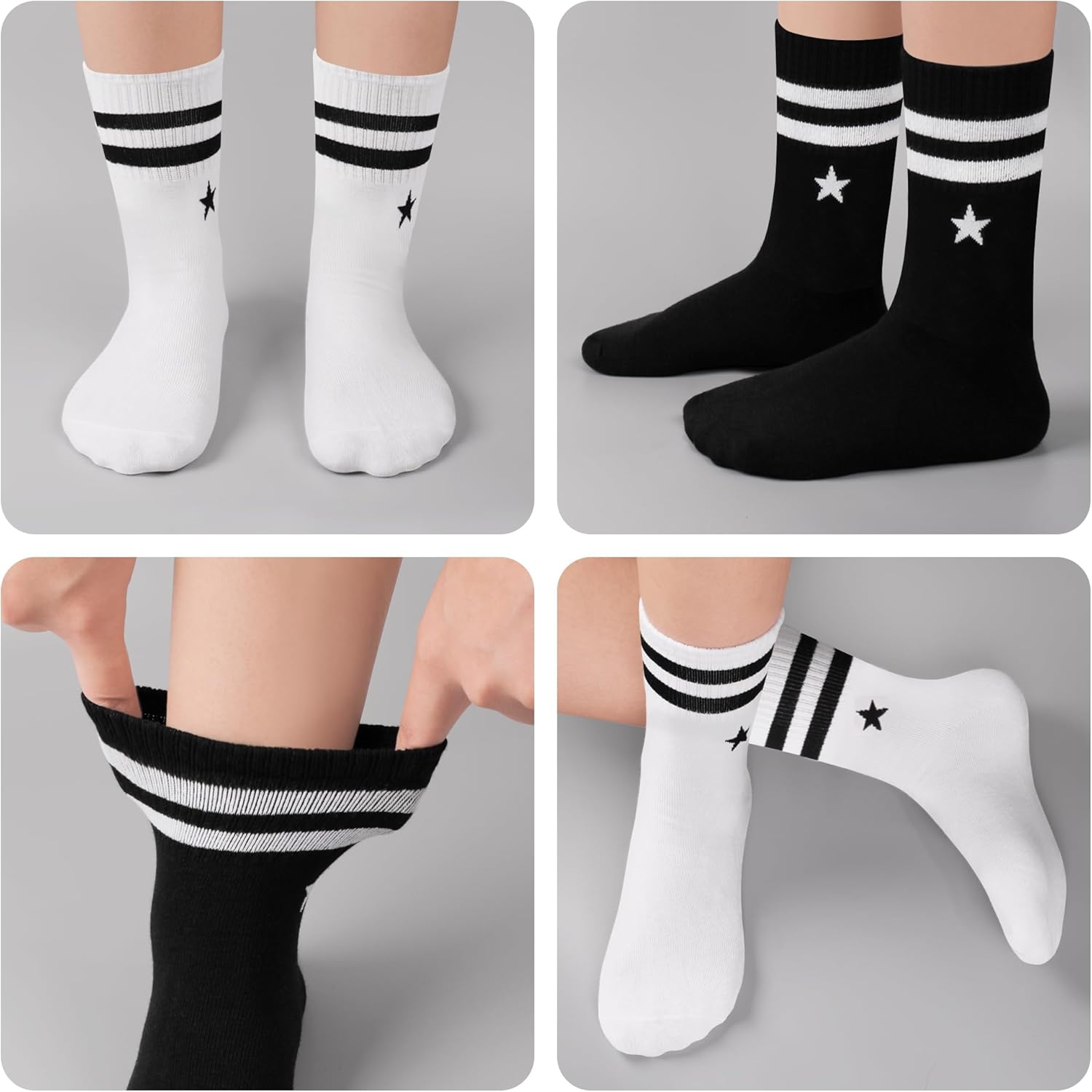 Thumbnail 1 de L&K-II 12 paires Chaussettes enfants coton hiver sport – taille 6–15 ans