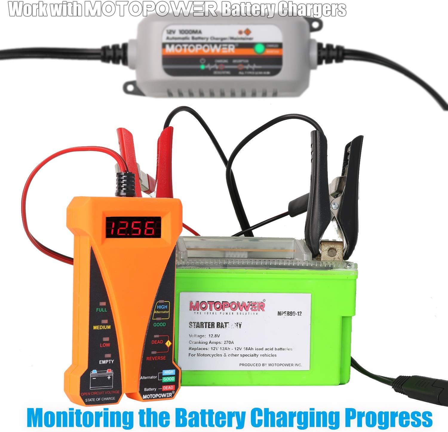 Thumbnail 2 de MOTOPOWER MP0514D 12V Digital Battery Tester: Quick, Safe Readings for Everyday Car Maintenance