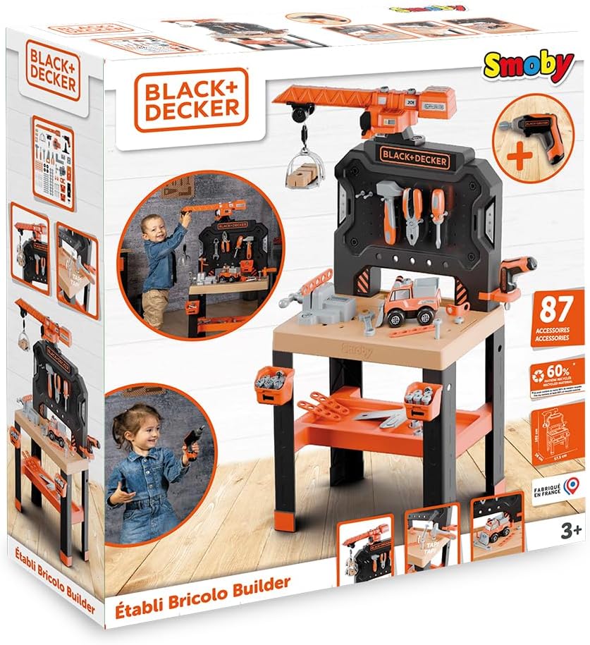 Thumbnail 4 de Smoby - Black+Decker Établi Bricolo Builder, 87 Accessoires – Fabrication Française