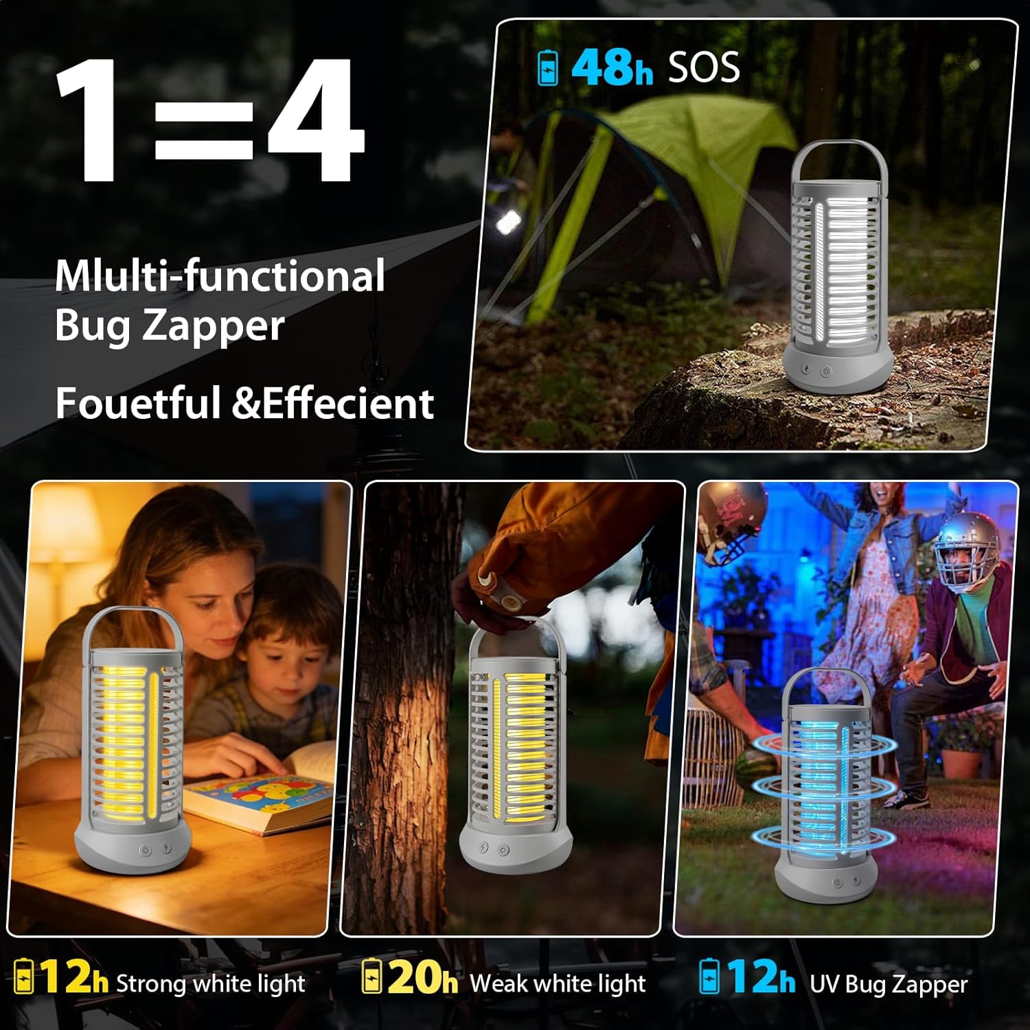 Thumbnail 5 de Bug Zapper Outdoor: 2-in-1 4200V Electric Mosquito Zapper and Lantern