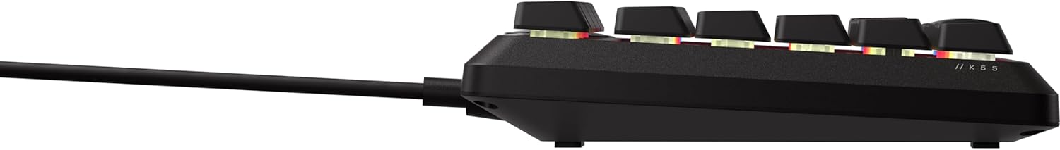 Detalle 2 de Corsair K55 CORE TKL RGB keyboard 1000Hz