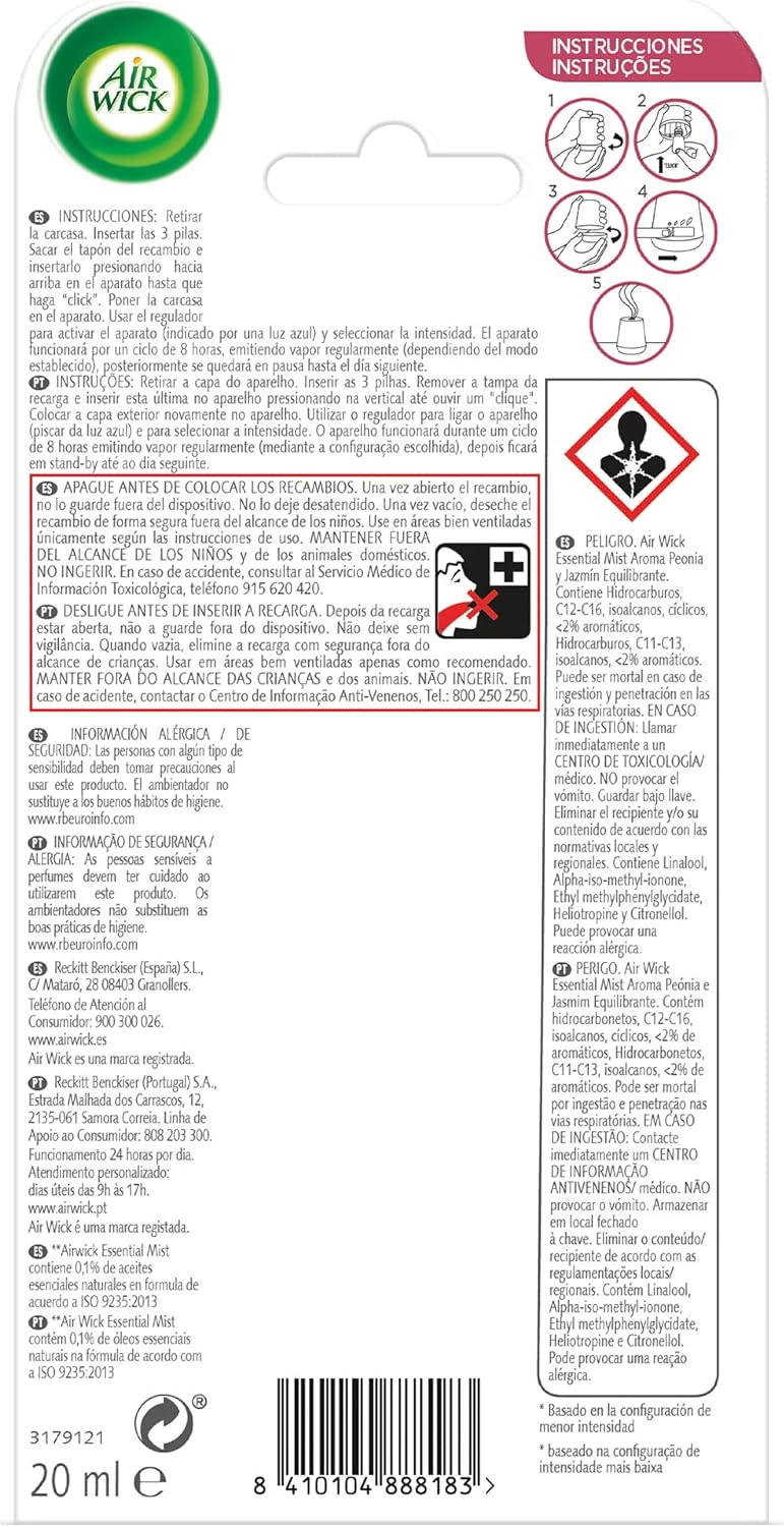 Thumbnail 1 de Air Wick Essential Mist Recambio – Aroma a Peonia y Jazmín 🌸