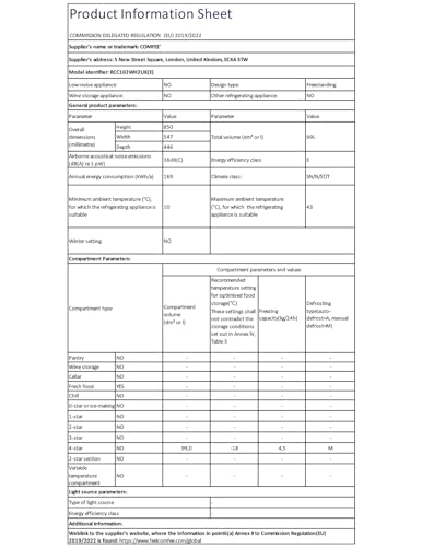 Thumbnail 9 de COMFEE' 99L Chest Freezer with Convertible Mode (RCC102WH2UK(E))