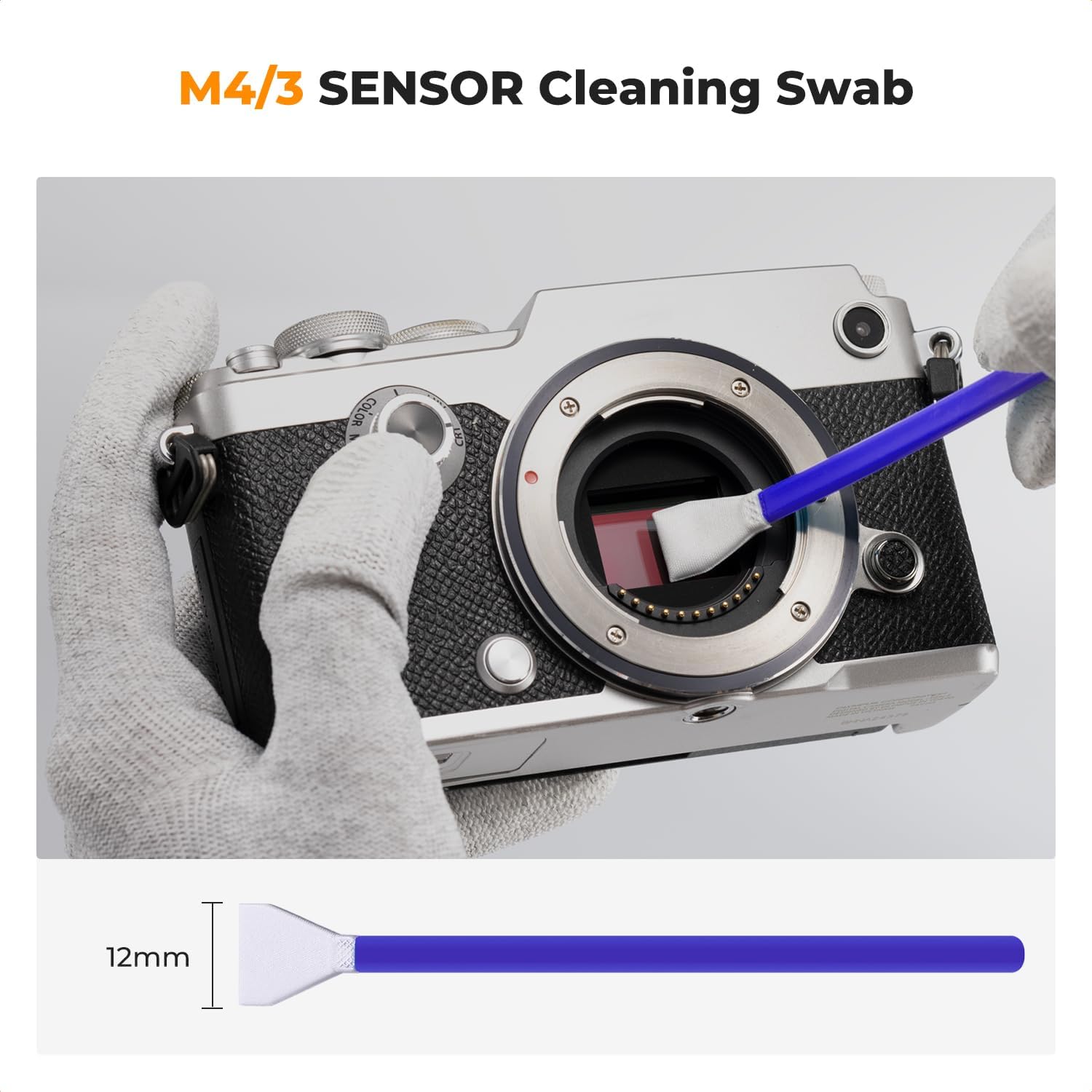 Thumbnail 3 de K&F CONCEPT Micro Four Thirds Sensor Cleaning Kit — 10 x 12mm Swabs + 20ml Cleaner