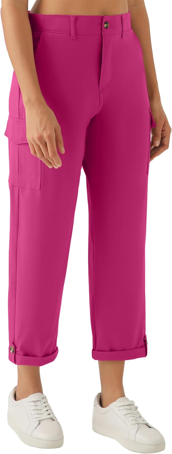 Detalle 1 de Women's Lightweight Cargo Capri Hiking Pants