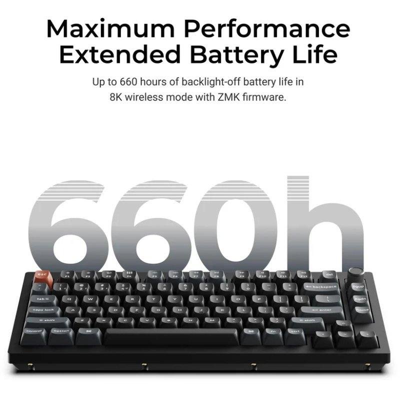 Thumbnail 3 de Keychron V1 Ultra 8K, teclado mecánico 75 % RGB con switches intercambiables y distribución española