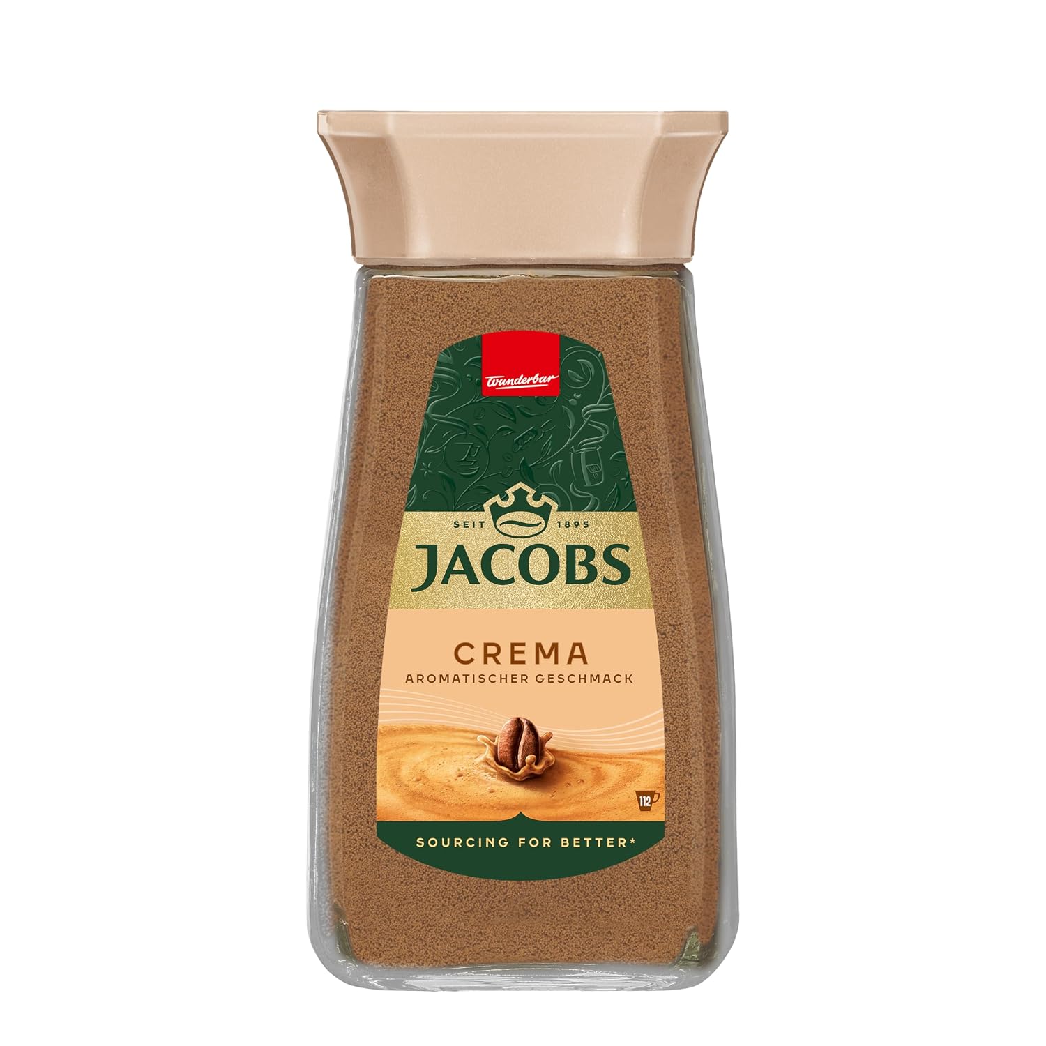 Detalle de Jacobs Crema löslicher Kaffeegenuss im Glas – 200 g (112 Tassen)