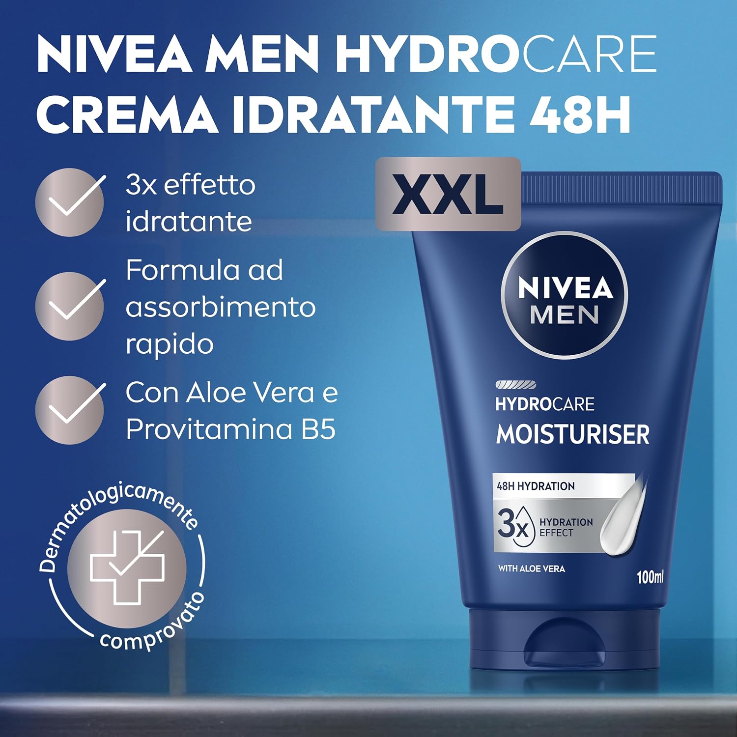 Detalle 2 de NIVEA MEN Hydrocare Crema Idratante 100 ml