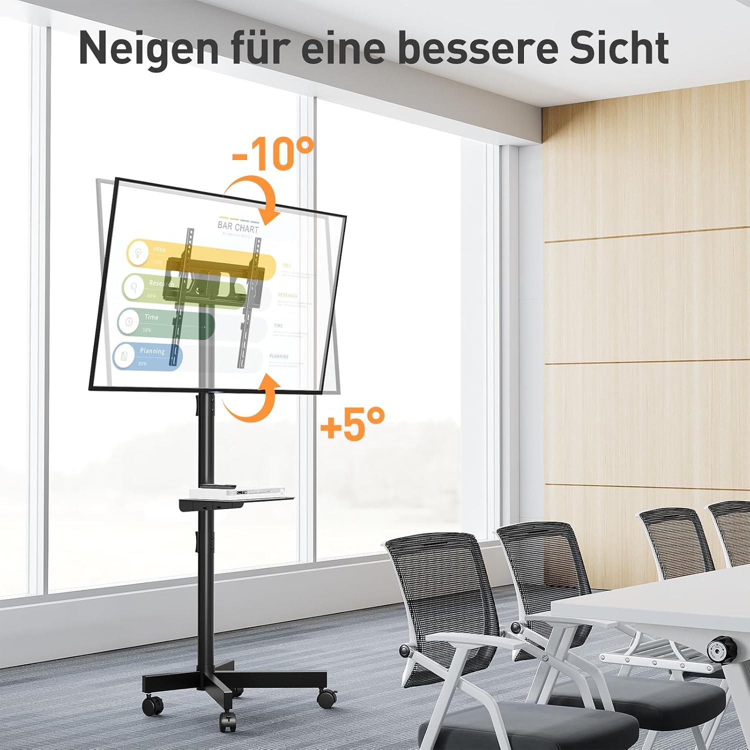 Detalle de ELIVED EV1117 TV Ständer rollbar 26–60 Zoll