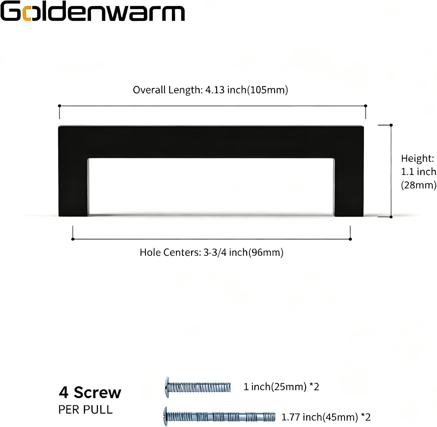 Detalle 2 de Goldenwarm Cabinet Handles, 3-3/4-Inch