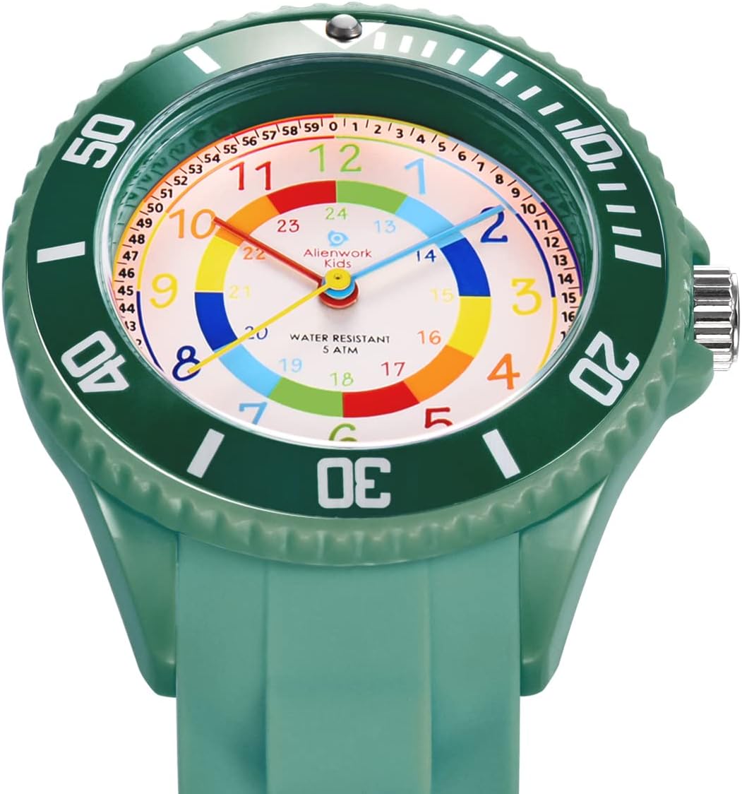 Thumbnail 1 de Alienwork Kids Orologio di Apprendimento: colori vivaci e resistenza 5 ATM per imparare l’ora