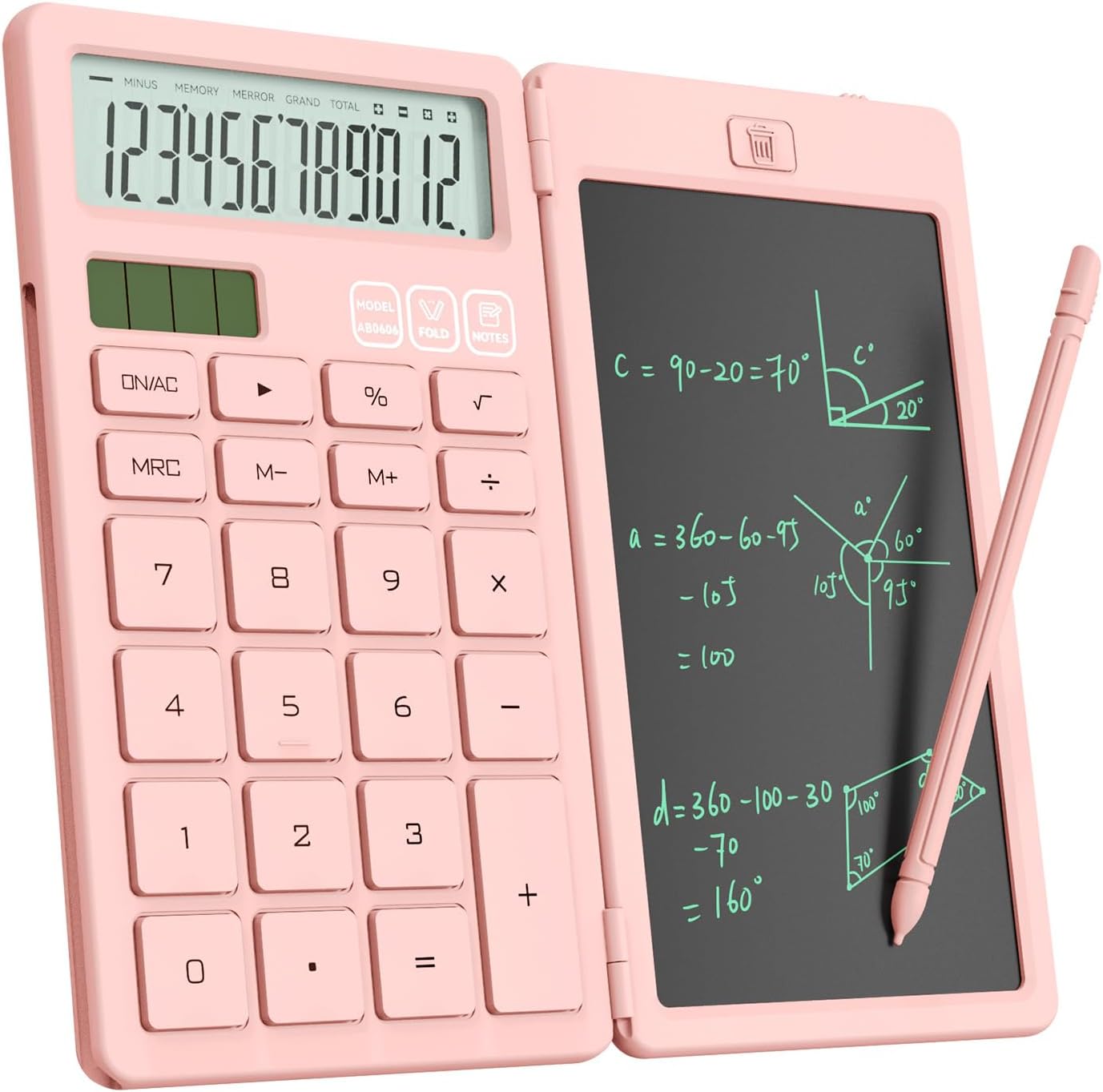 Thumbnail 6 de ROATEE Foldable 2-in-1 Basic Calculator with Erasable LCD Tablet (Blue)