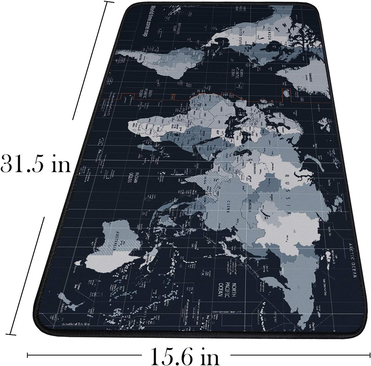 Detalle 2 de Hsmienk AB-019 Extended Gaming Mouse Pad, Map Design, Spill-Resistant Surface
