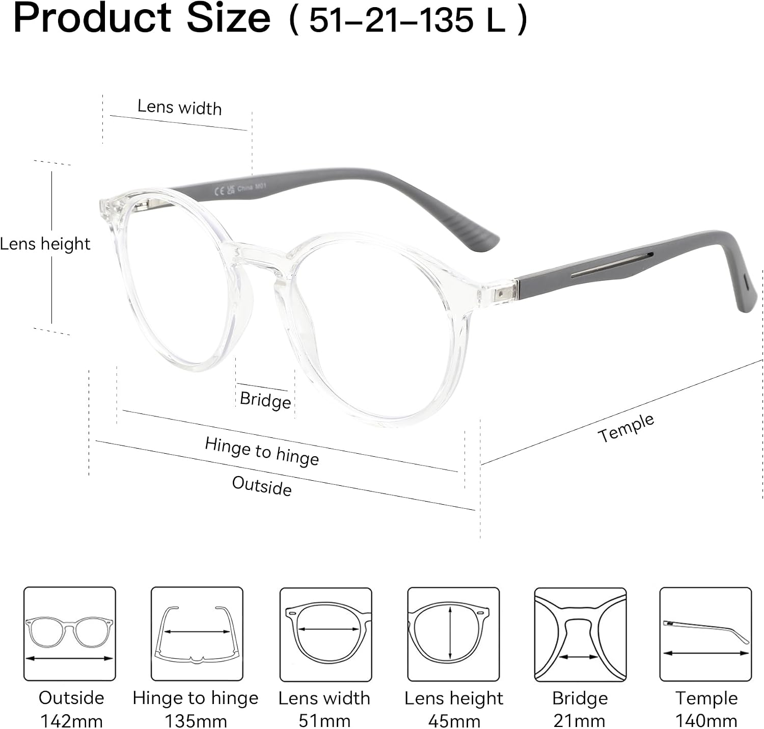Thumbnail 4 de ZENOTTIC Blue Light Reading Glasses