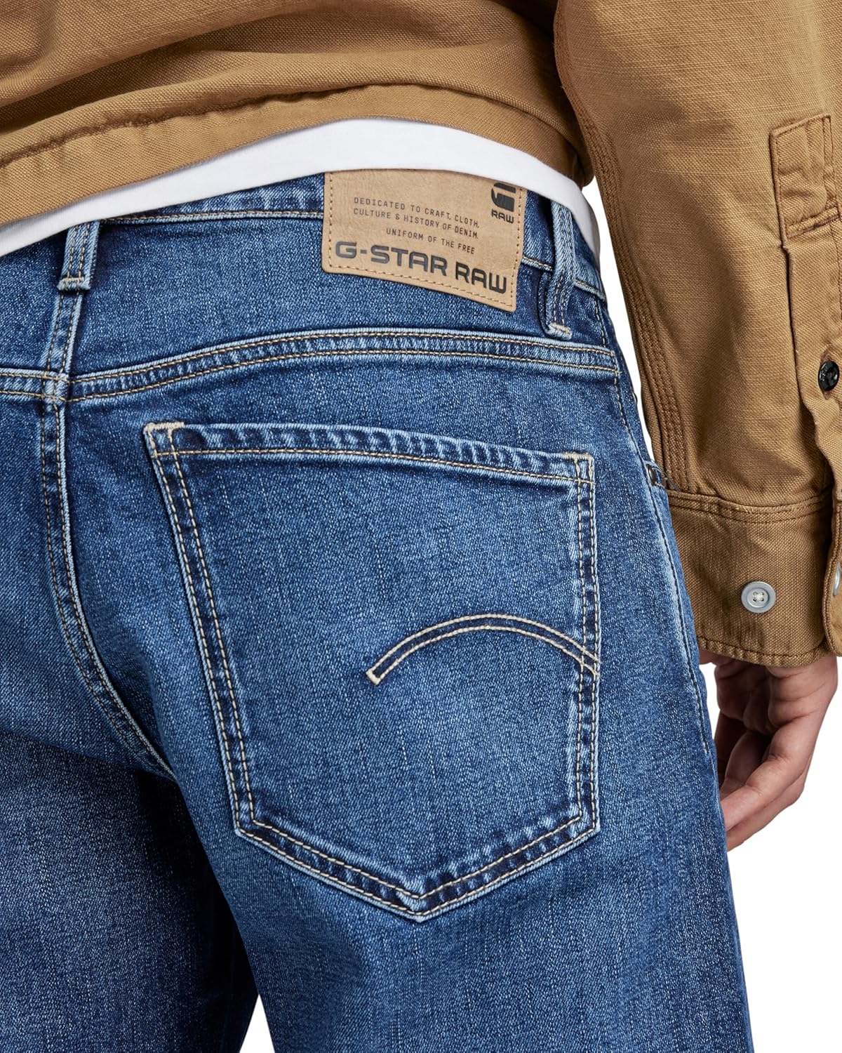 Detalle de G-STAR Men’s Mosa Straight Jeans – gerade Jeans mit Hosenschlitz und Reißverschluss