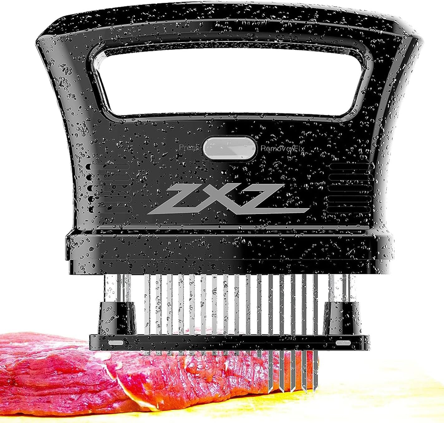Thumbnail 6 de ZXZ 48-Blade Meat Tenderizer (Stainless Steel Sharp Needles) for Beef, Chicken, Steak & More