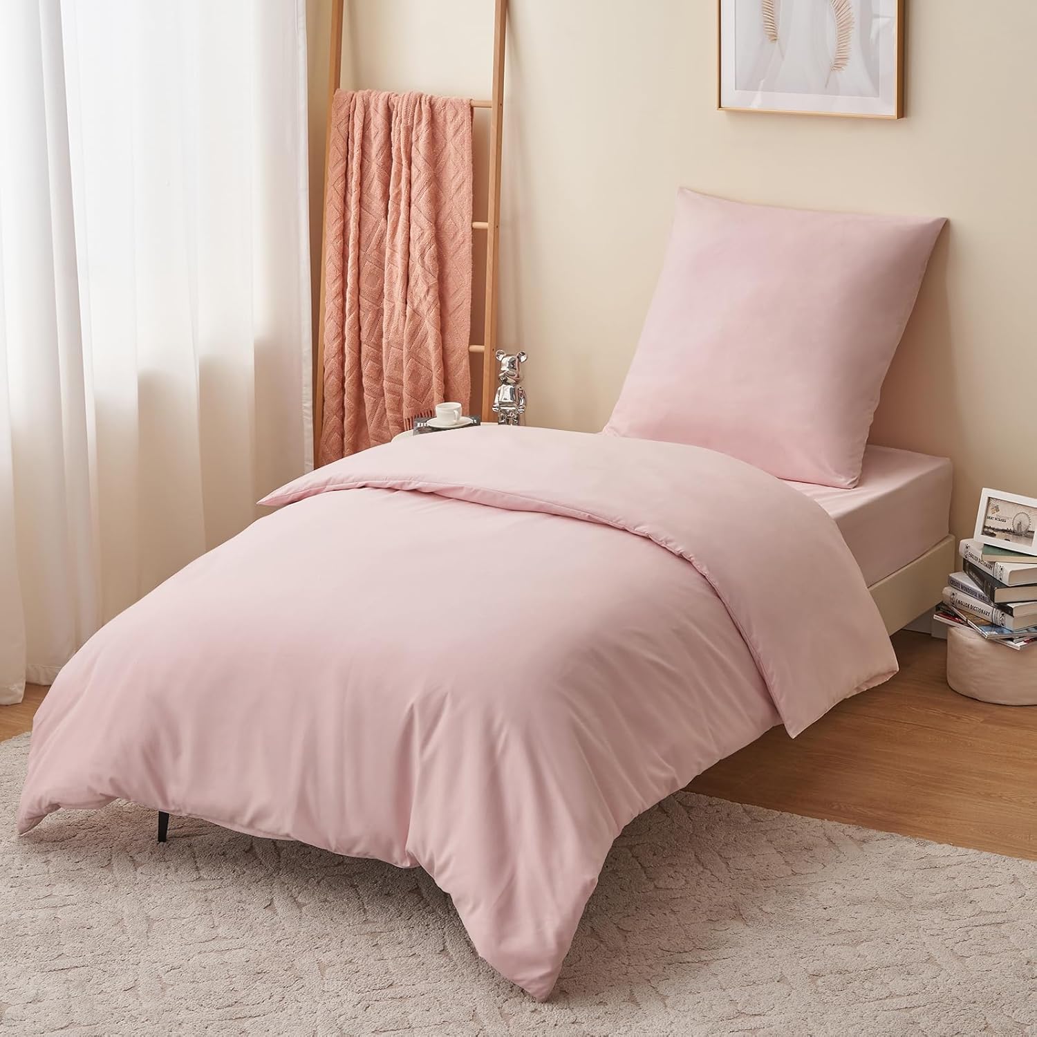 Thumbnail 1 de RUIKASI Bettwäsche 155x220 Rosa, 2-teilig (Mikrofaser) mit Reißverschluss
