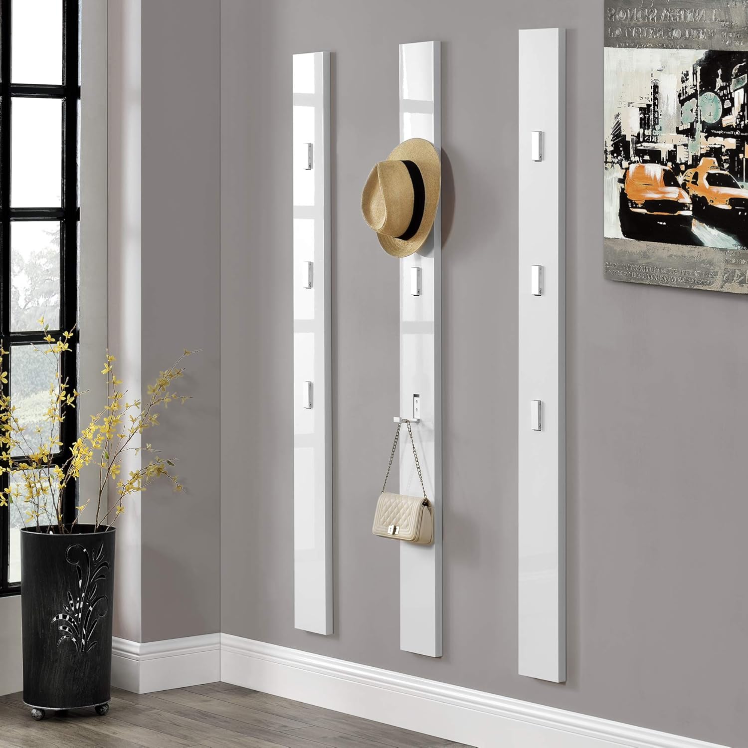 Thumbnail 5 de [en.casa] HANSNES porte-manteau 170 cm blanc