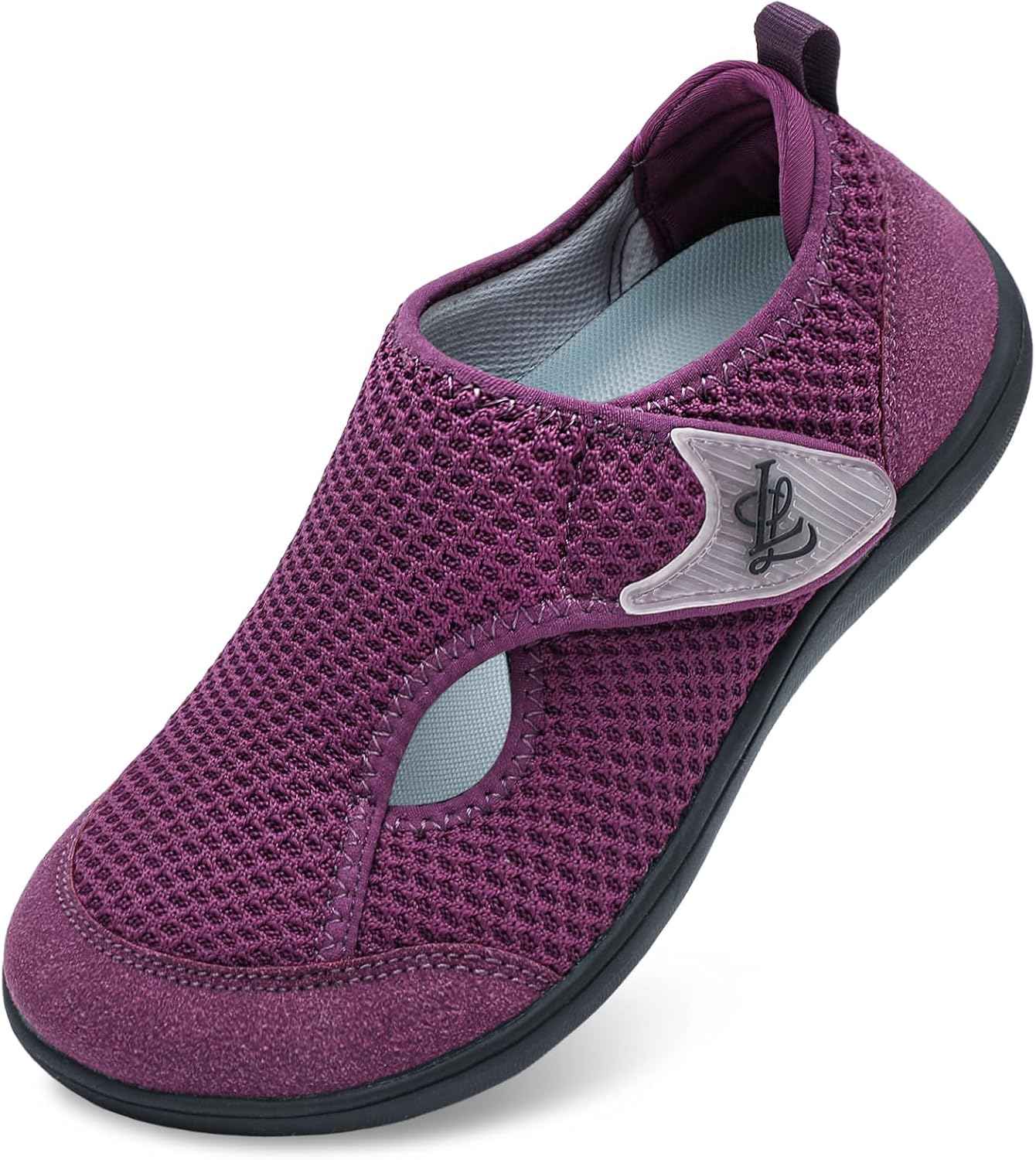 Detalle de JOINFREE Women’s Wide Fit Barefoot Walking Shoes with Adjustable Strap – Zero Drop Comfort Trainers