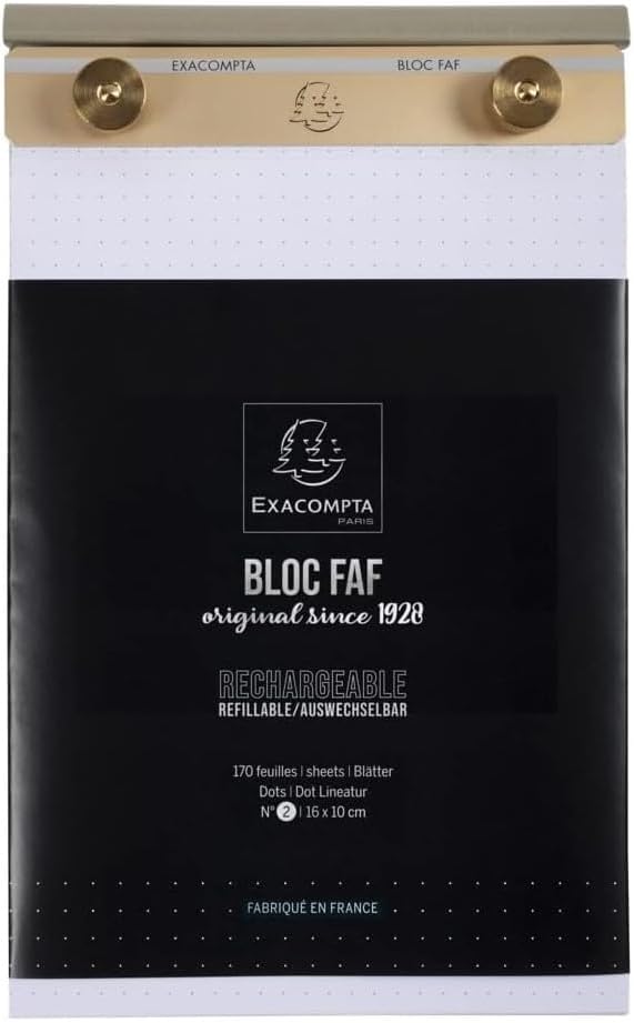 Detalle de Exacompta FAF Desk Pad Refill No.2 (12522E) – 170 Sheets, 160 x 100mm, 70gsm, FSC-Certified