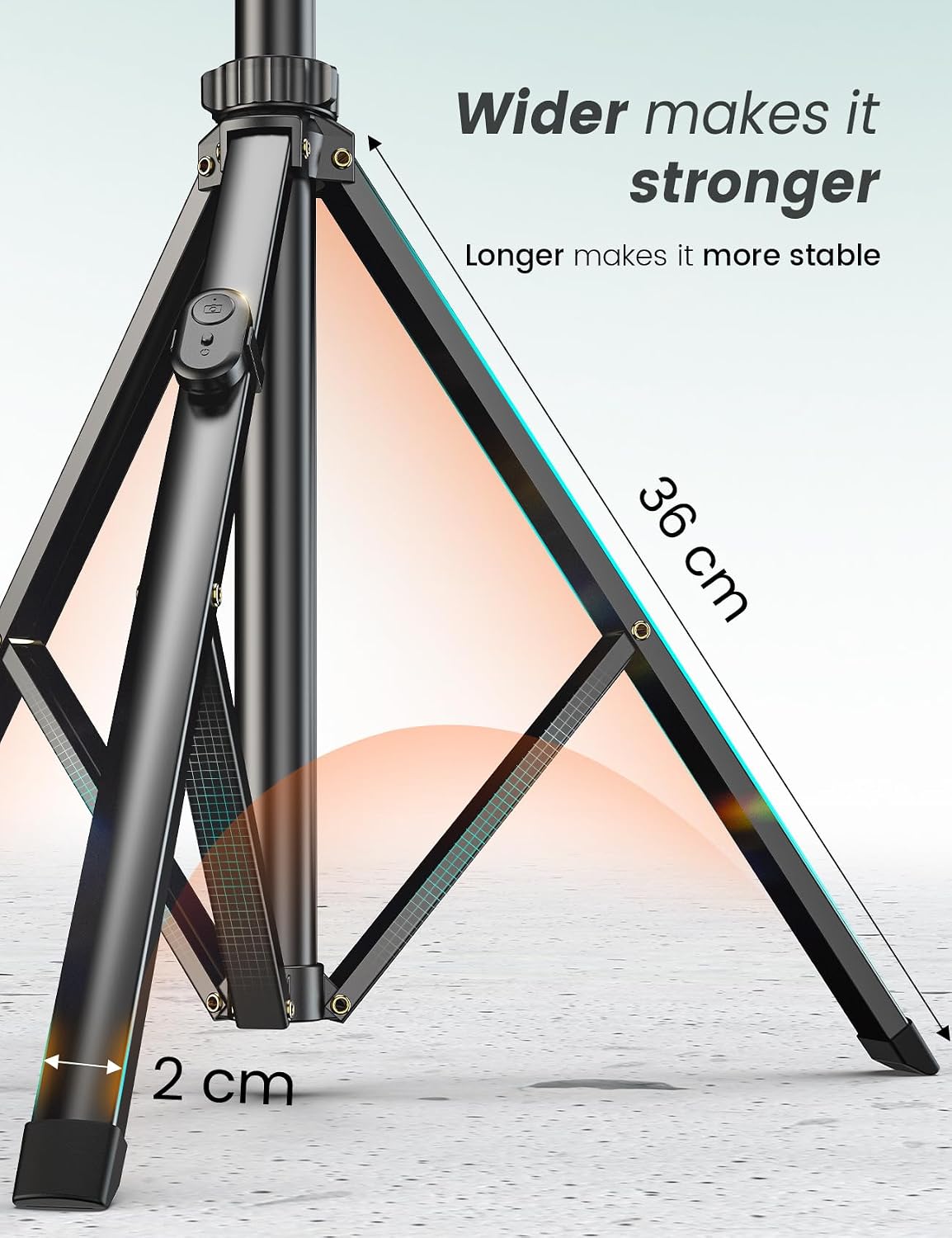 Detalle de Extendable 71" Aluminum Phone Tripod for Video