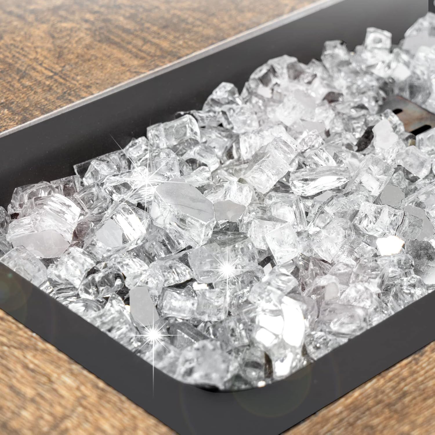 Detalle 2 de GASPRO Fire Glass, 20 lb Bahama Blend, 1/2-Inch Reflective Glass