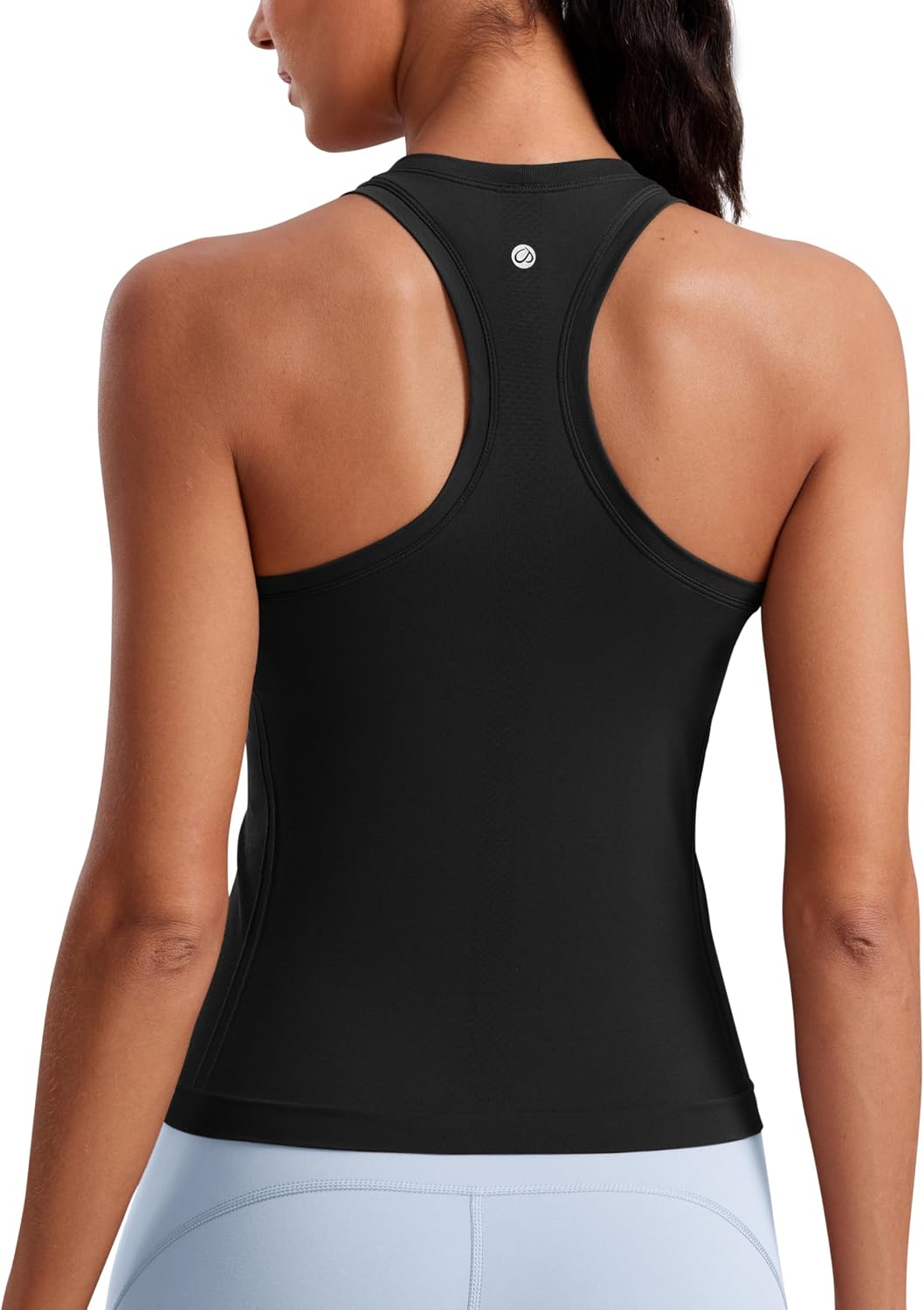 Detalle 1 de CRZ YOGA canotte da donna senza cuciture con scollo alto per allenamento