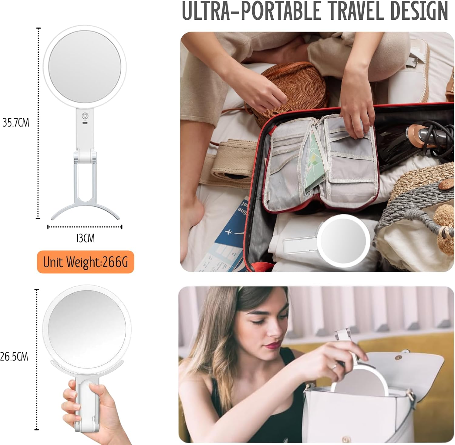 Detalle 2 de SIXHANS LED makeup mirror, 10X magnification