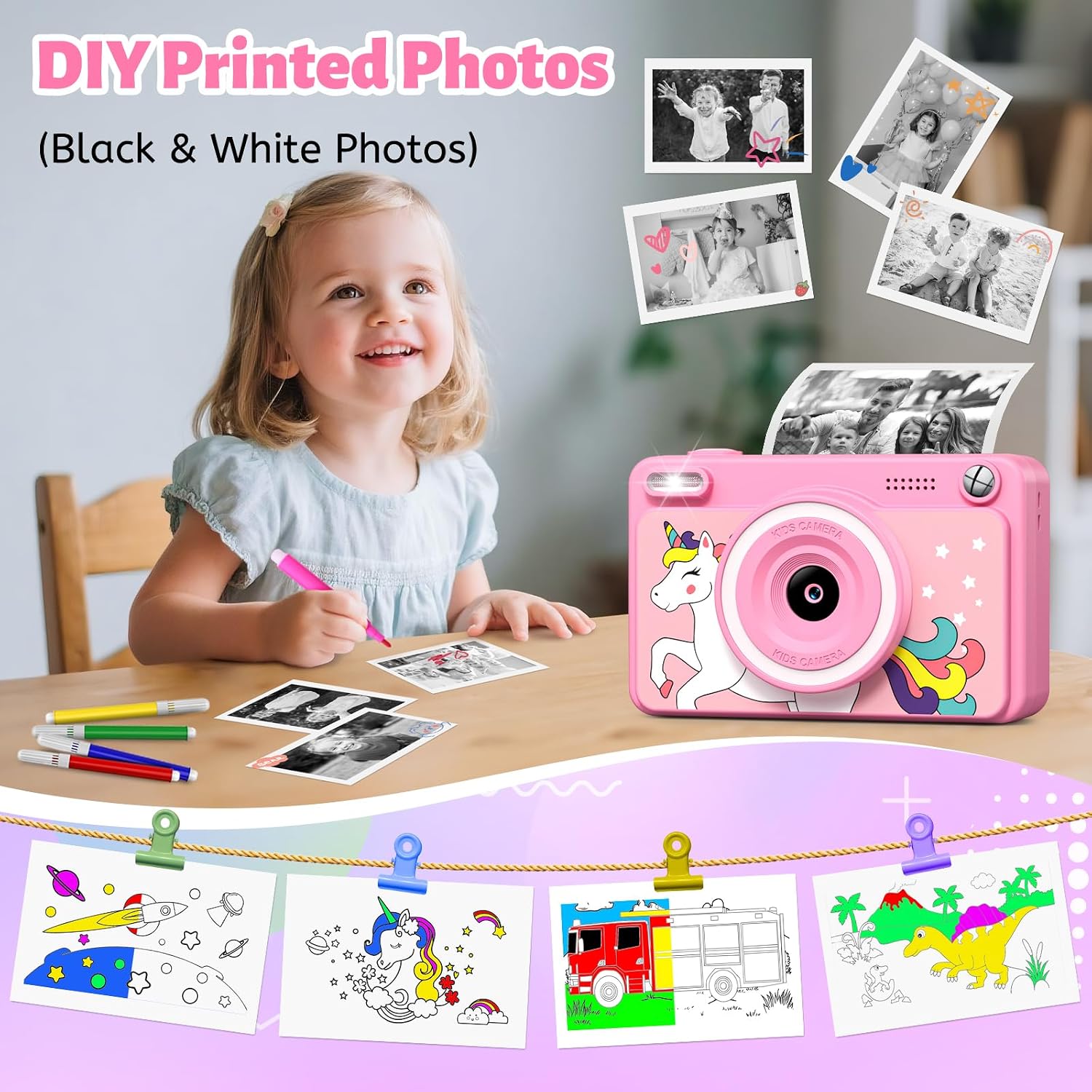 Thumbnail 5 de GREENKINDER Kids Camera Instant Print 1080P