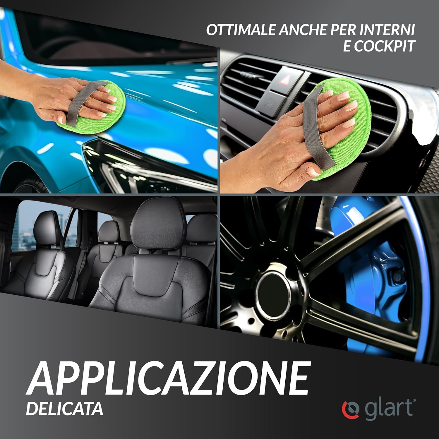 Thumbnail 4 de Glart 46PP: Set di 6 pad in microfibra 130x25 mm per applicazione cera, polish e sigillanti – sostituisce lucidatrice