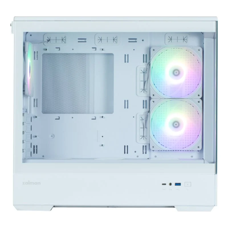 Detalle 2 de Caja Zalman P30 V2 Mini Tower blanca para Micro-ATX/Mini-ITX con ARGB y 3 ventiladores