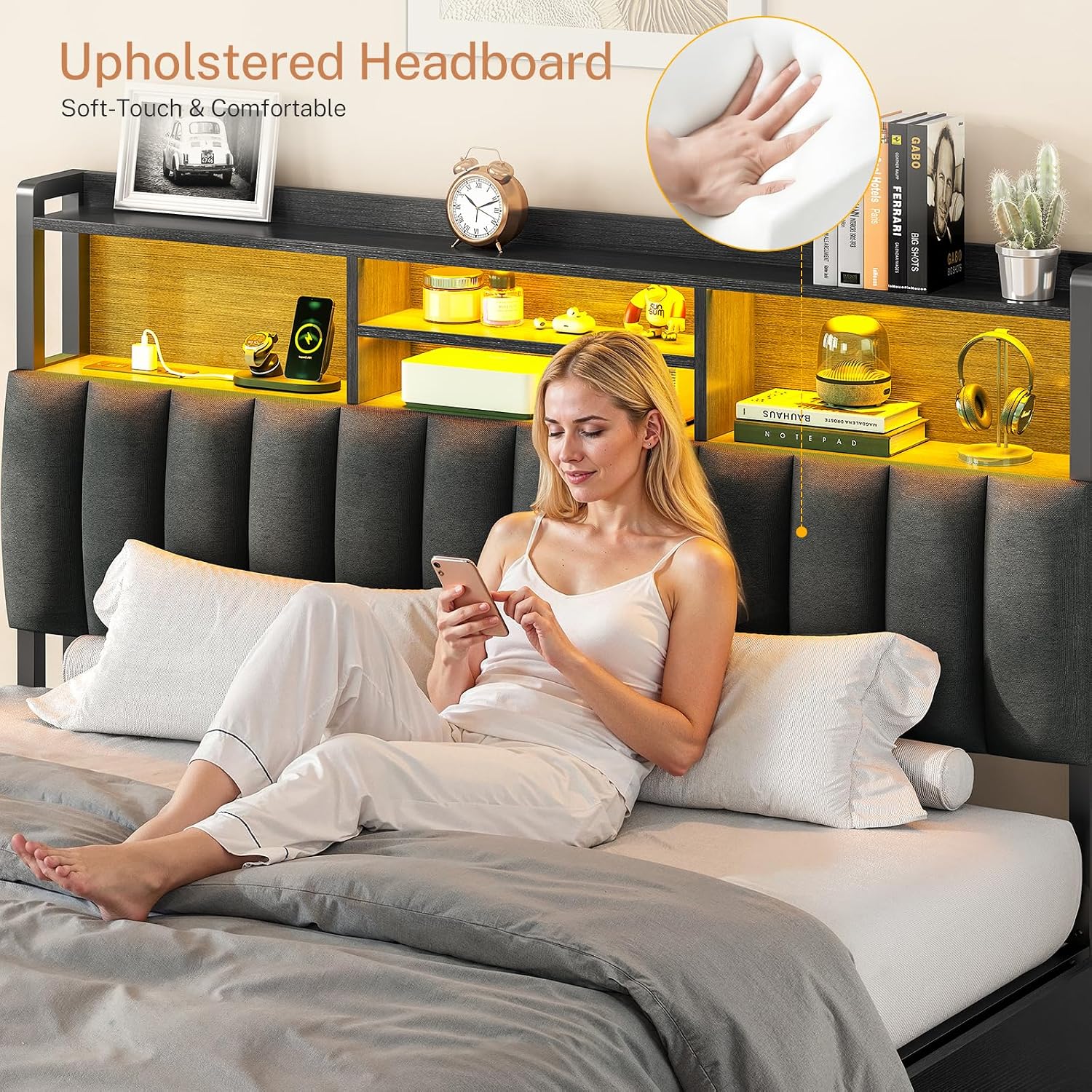 Thumbnail 6 de TEENFON Queen Bed Frame