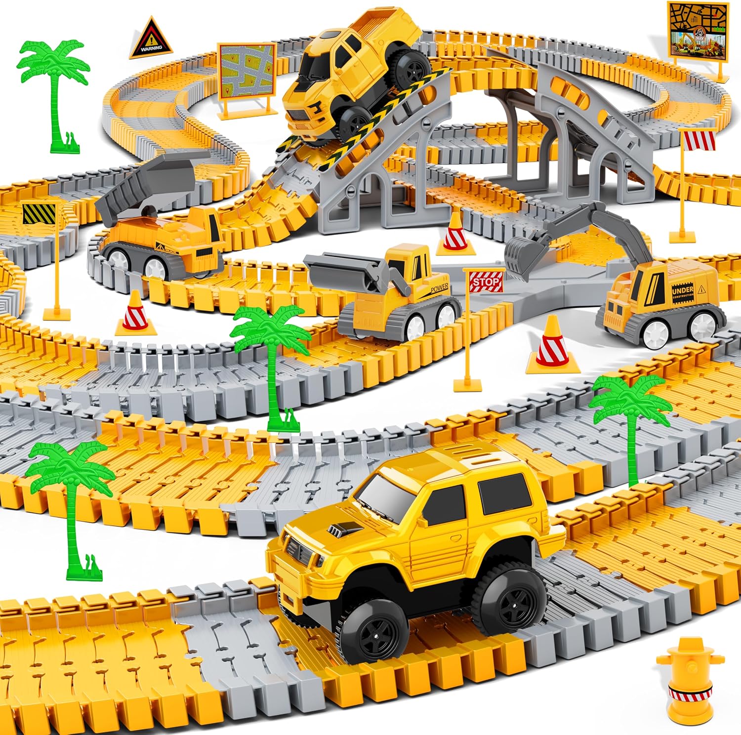 Detalle de 253 PCS Construction Race Tracks Toy Set