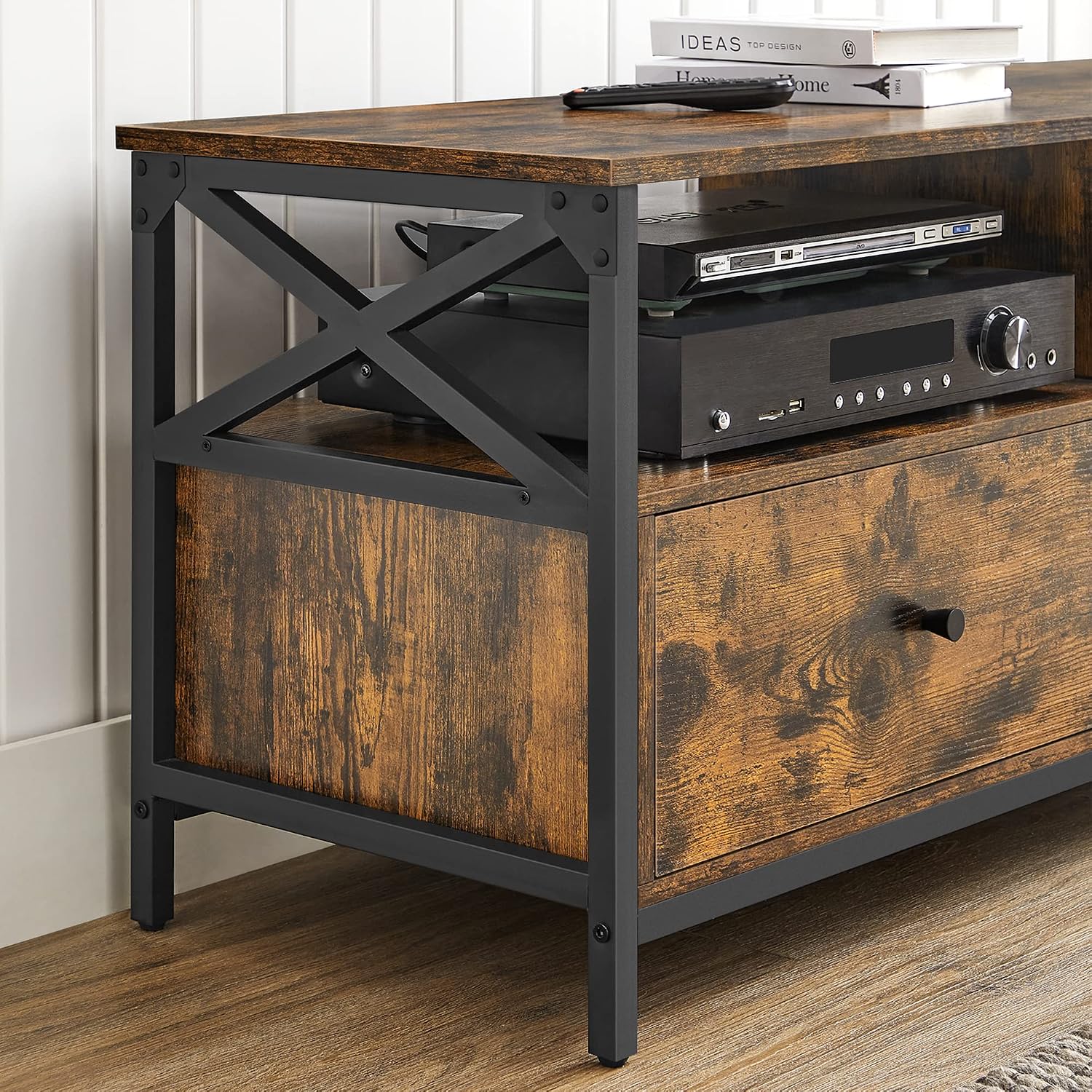 Thumbnail 6 de VASAGLE TV Cabinet TV Unit for 55-Inch TV – Rustic Industrial 120x40x50 cm (LTV300B01)