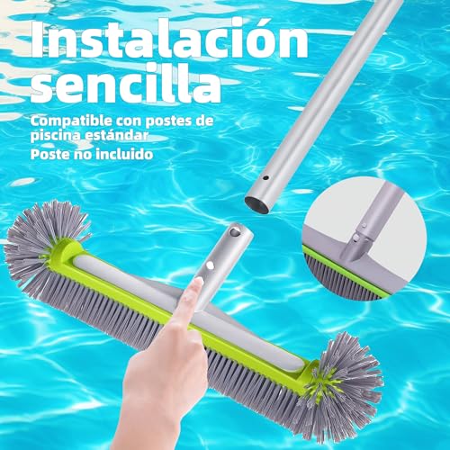Detalle de Cabezal de Cepillo para Piscina Desmontable KGC 17,5″ con Cerdas Robustas y EZ Clip