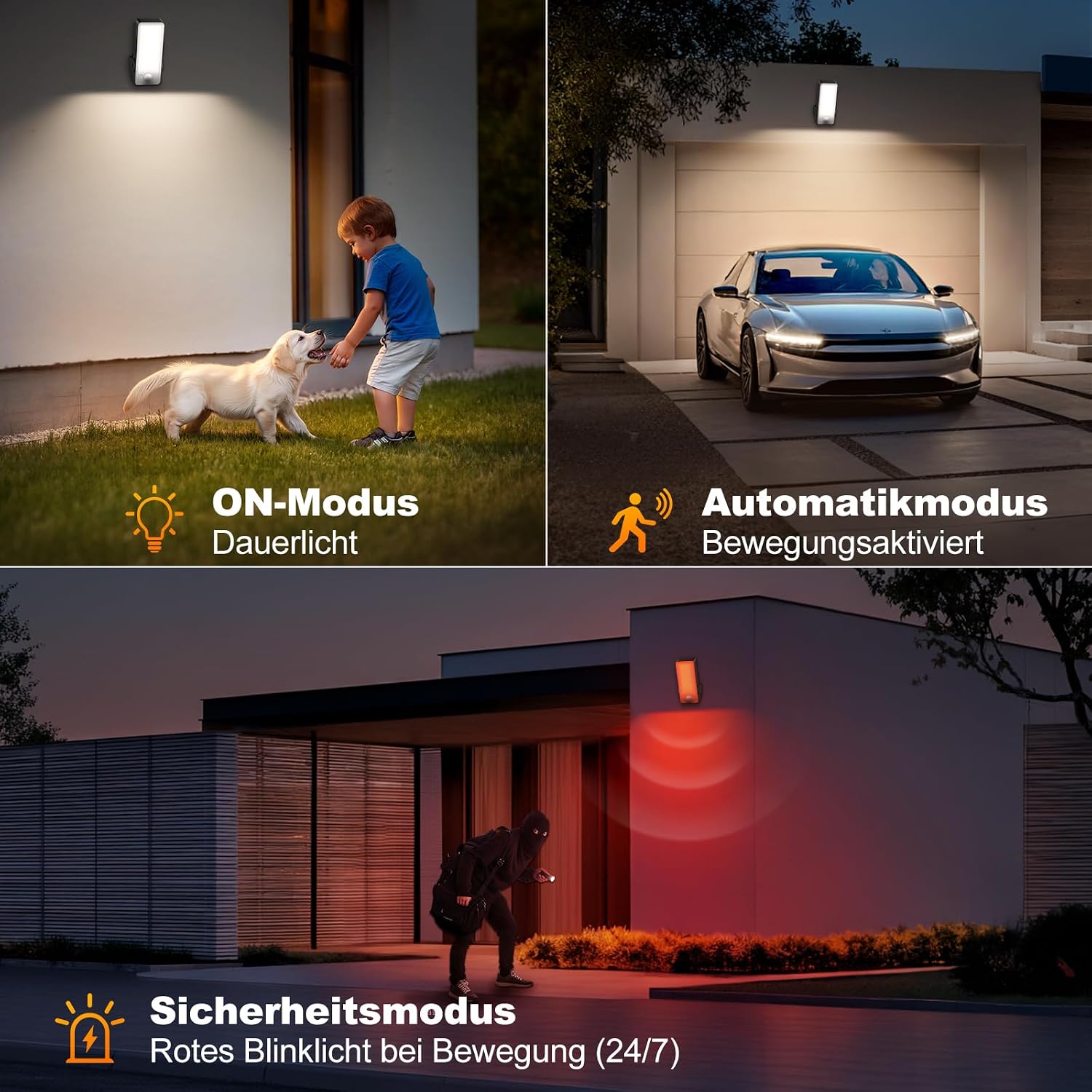 Detalle 2 de ToyGlee Aussenlampe mit Bewegungsmelder 10000 mAh