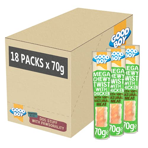 Detalle de Good Boy Mega Chewy Twist: 70g Chicken Breast Dog Treats (Case of 18)