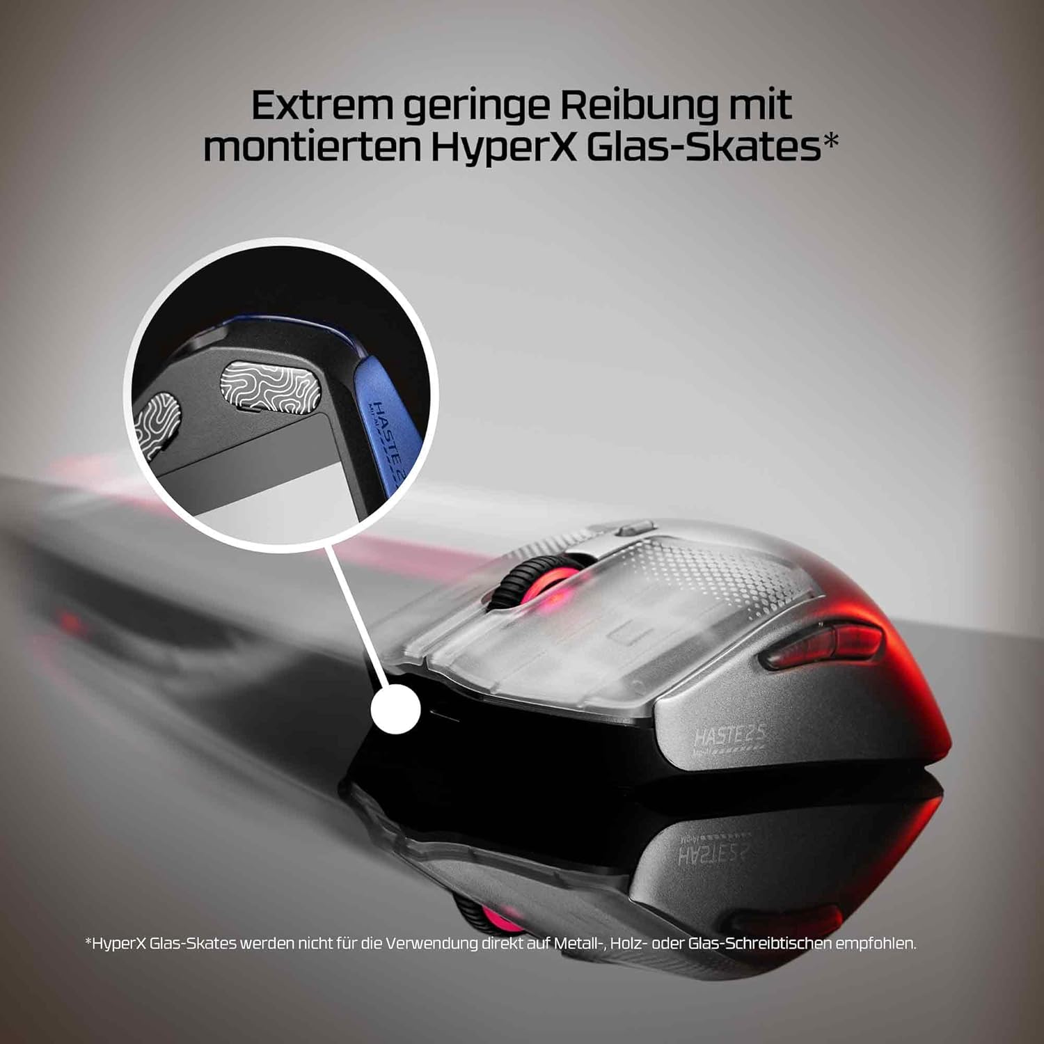 Thumbnail 6 de HyperX Pulsefire Haste 2 S kabellose Gaming-Maus (Magnesiumgehäuse, 64 g, 120 h Akku) – Silber