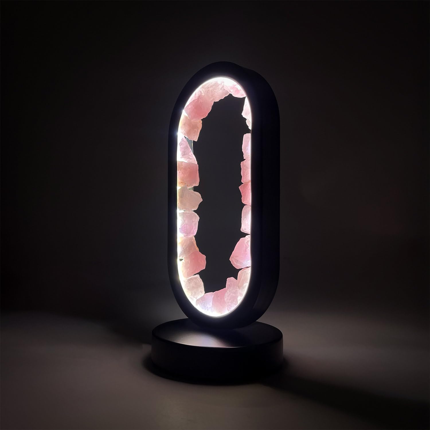 Thumbnail 6 de Cello Gleneagles Oval Earth LED Natural Crystal Lamp (Rose Quartz) – dimmable pink LED healing light