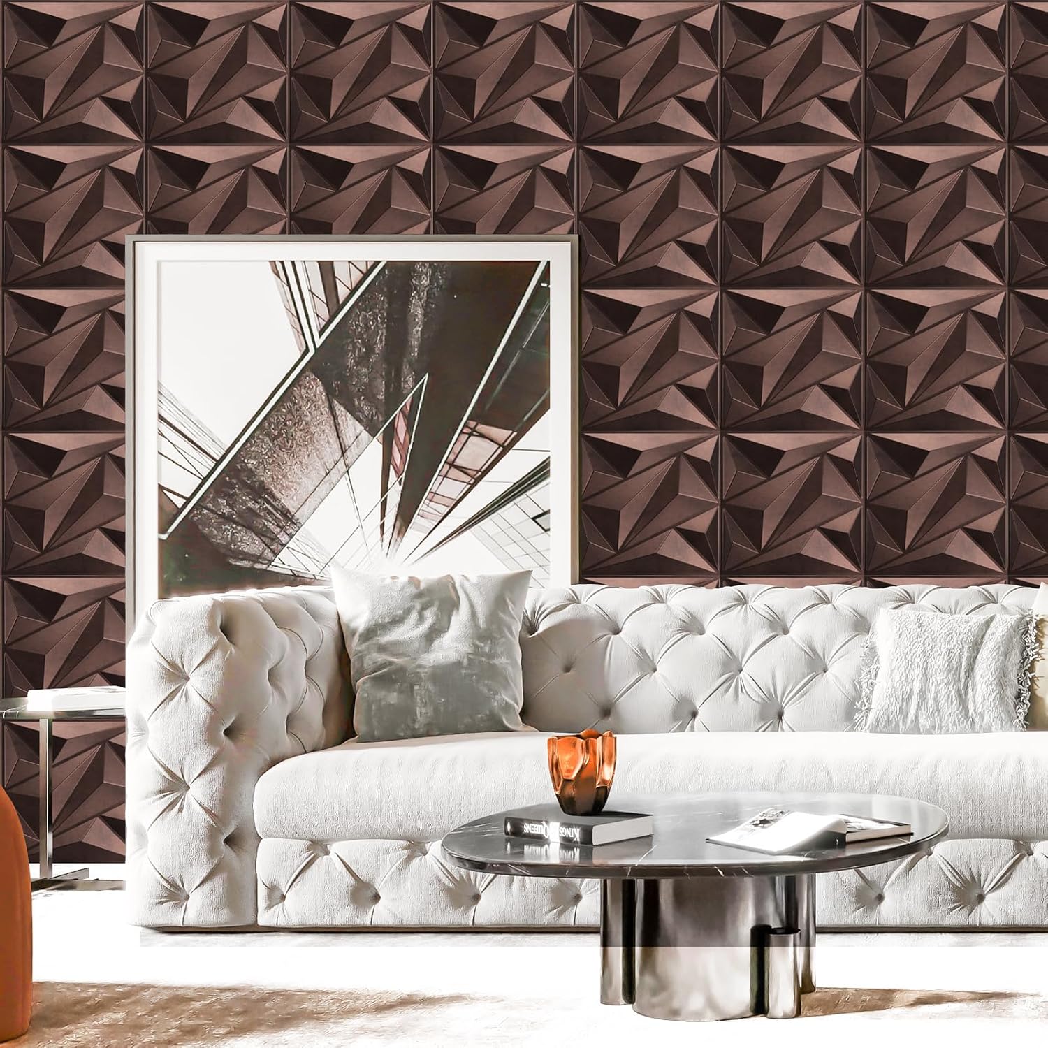 Detalle de Art3dwallpanels Antique Copper 3D PVC Wall Panels, 33-Pack, 32 Sq. Ft.